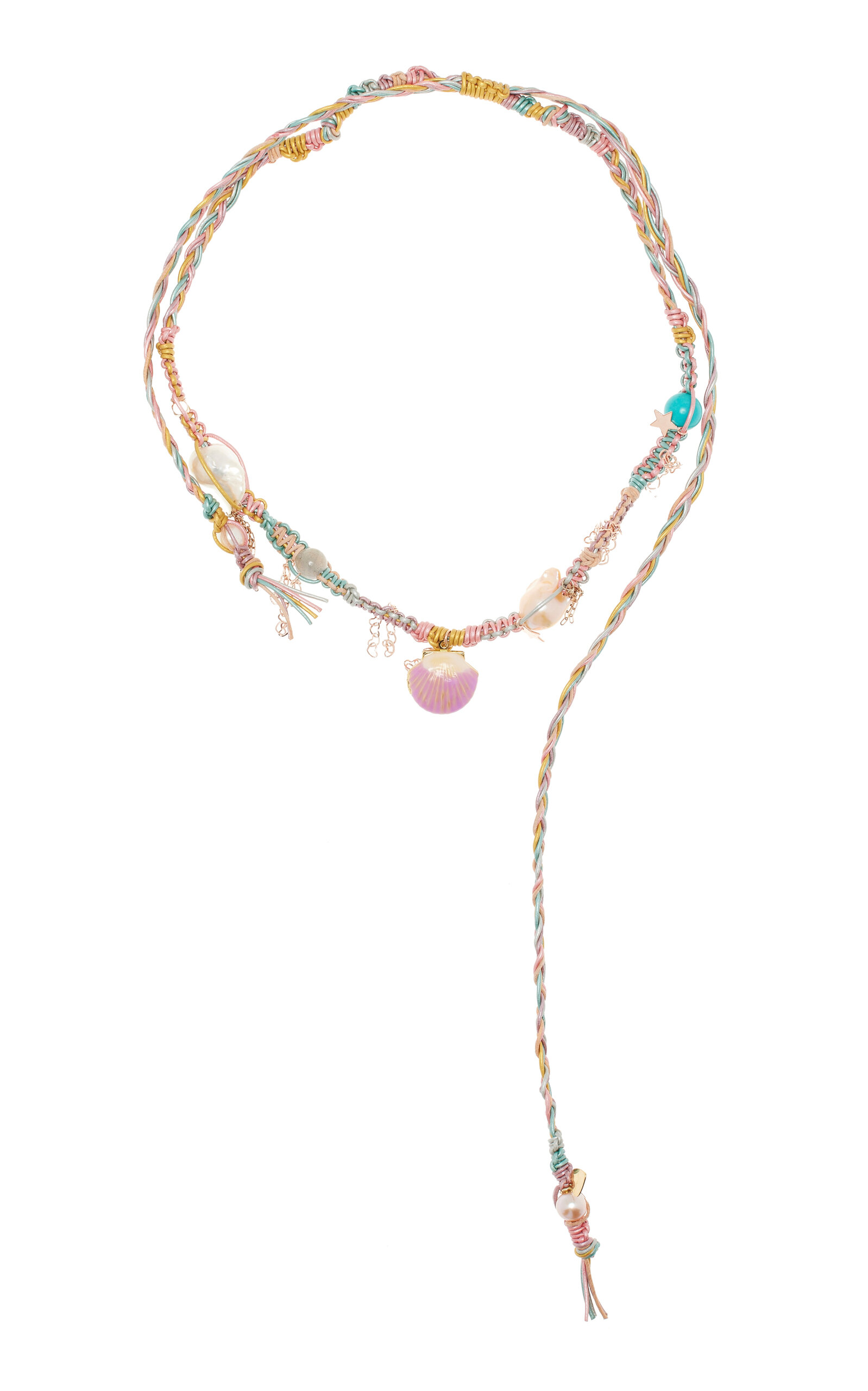 Shop Joie Digiovanni Pink Barbie 18k Rose Gold Multi-stone Necklace