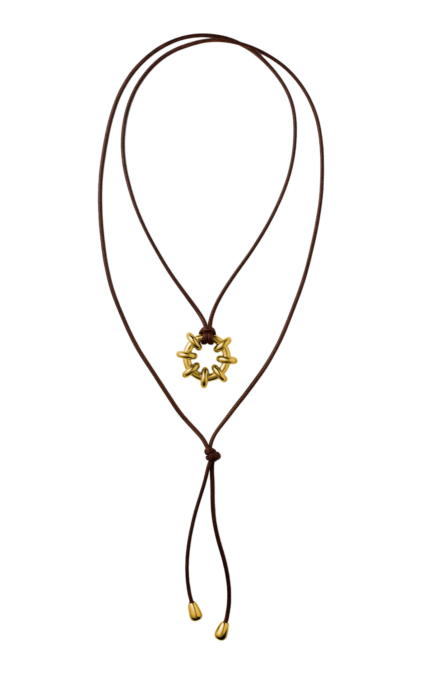 Shop Eliou Timbo Wrap Necklace In Gold