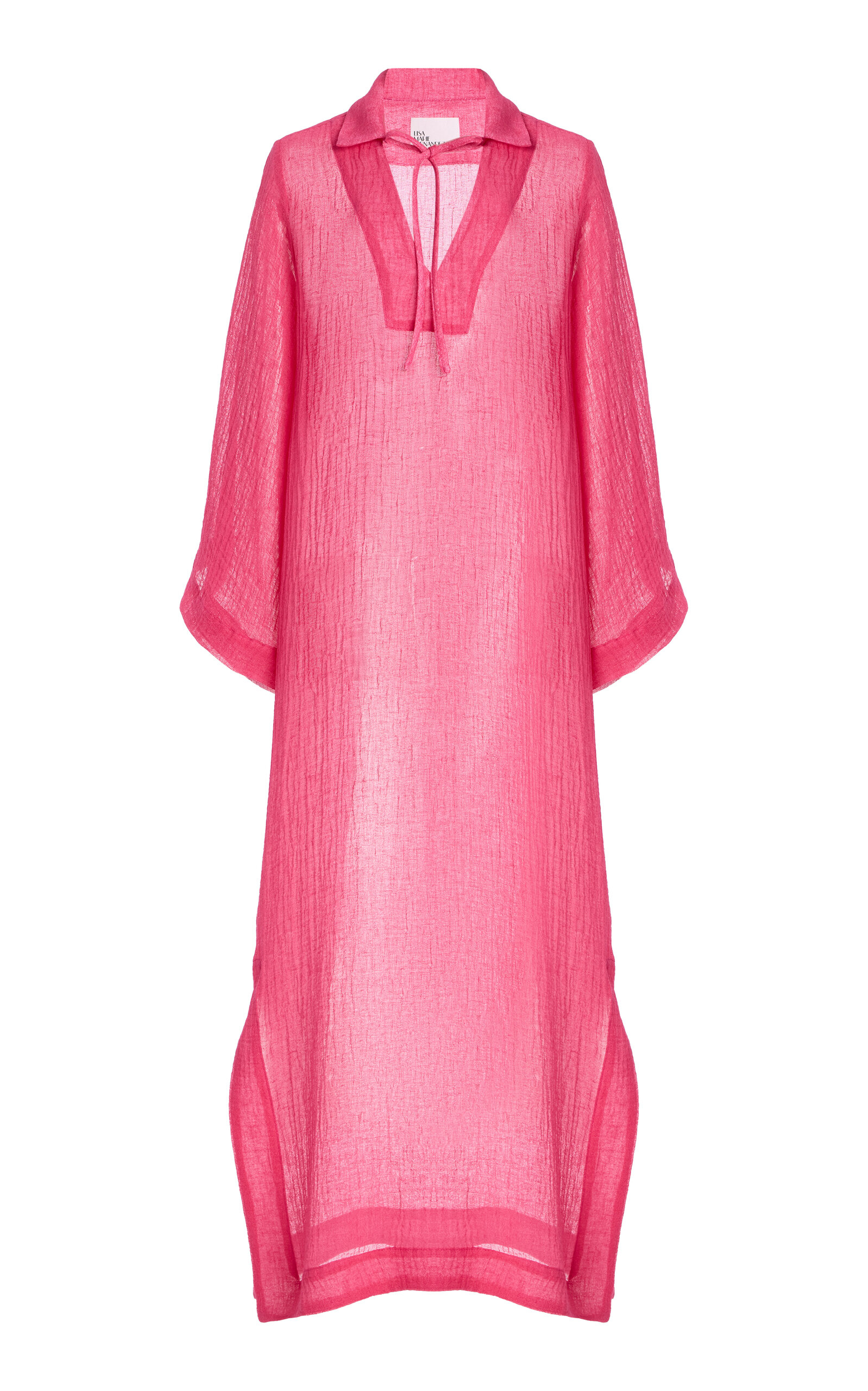 Linen-Blend Gauze Tunic Caftan