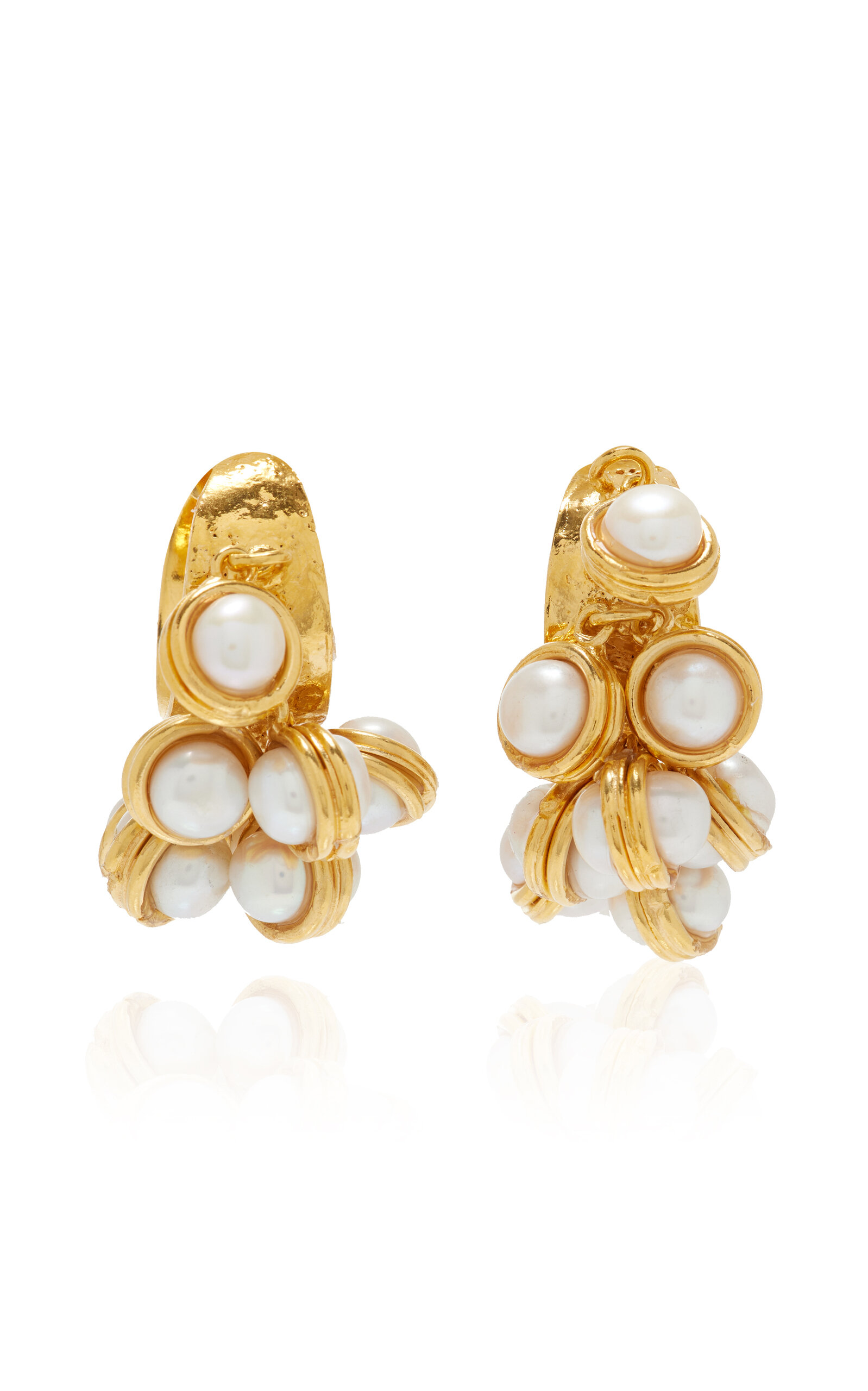 Mini Candies Pearl 22K Gold-Plated Earrings