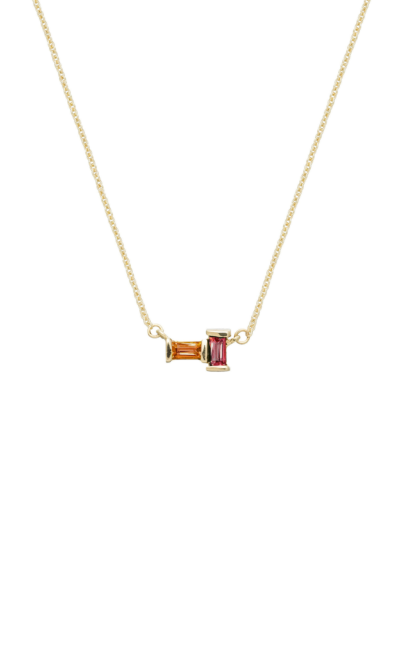 Tu Y Yo 9K Yellow Gold Citrine; Tourmaline Necklace