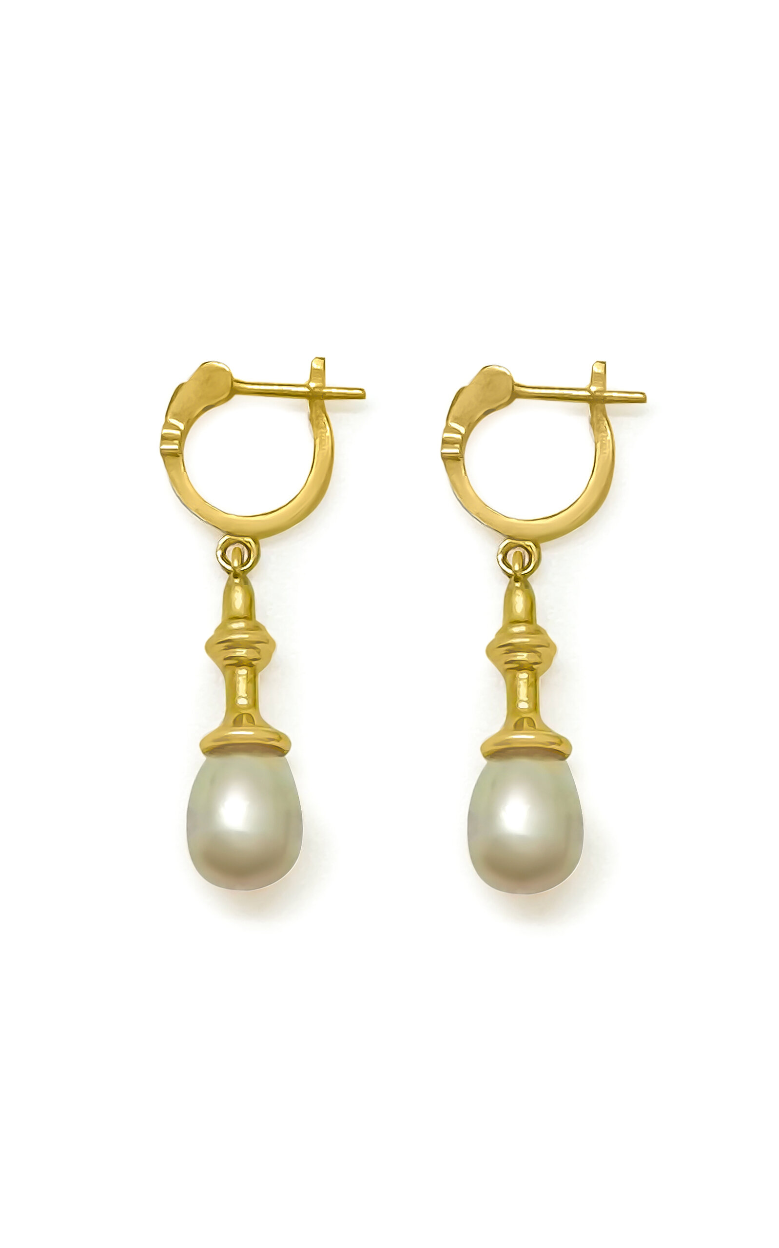 Shop Howl 18k Yellow Gold Stanton Pearl Earrings