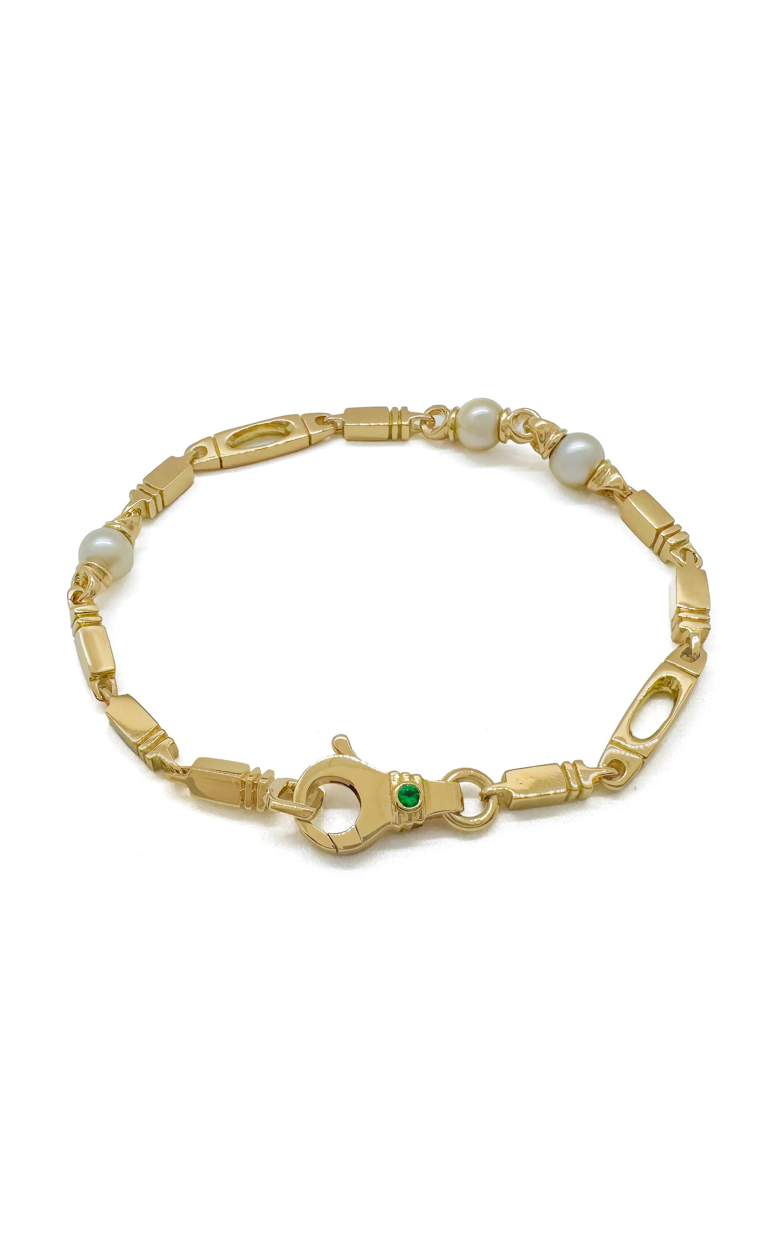 Shop Howl 18k Yellow Gold Addai Pearl Bracelet