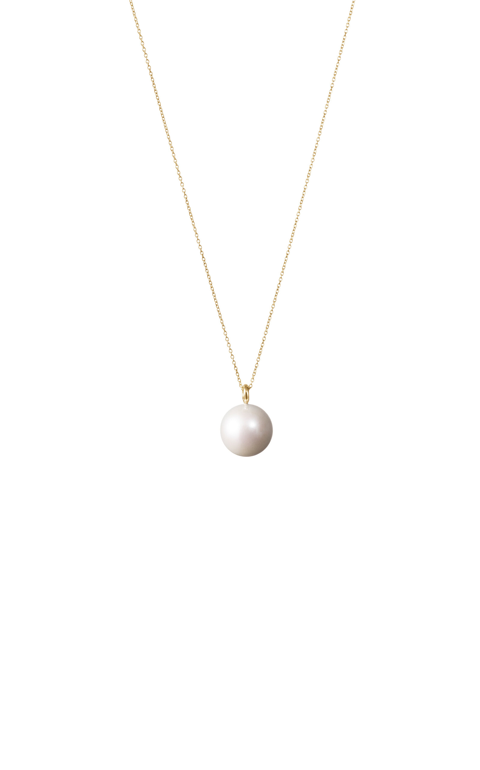 Shop Sophie Bille Brahe 14k Recycled Yellow Gold L'adorable Necklace In White