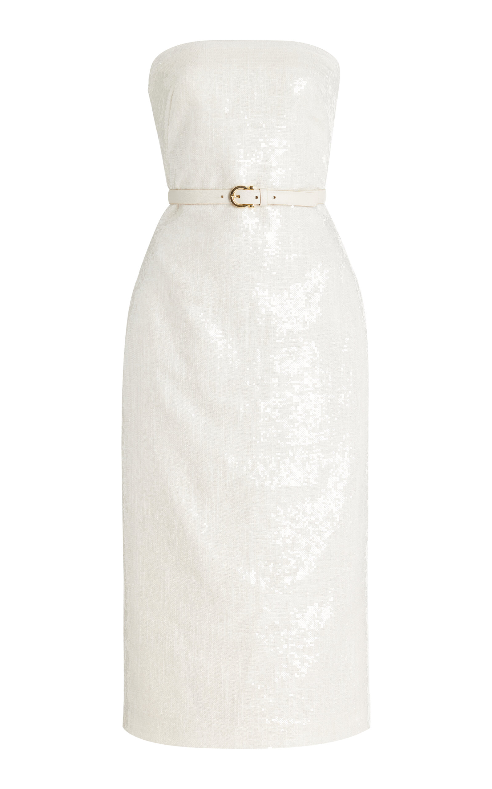 Shop Andres Otalora Exclusive Sequined Dress In White