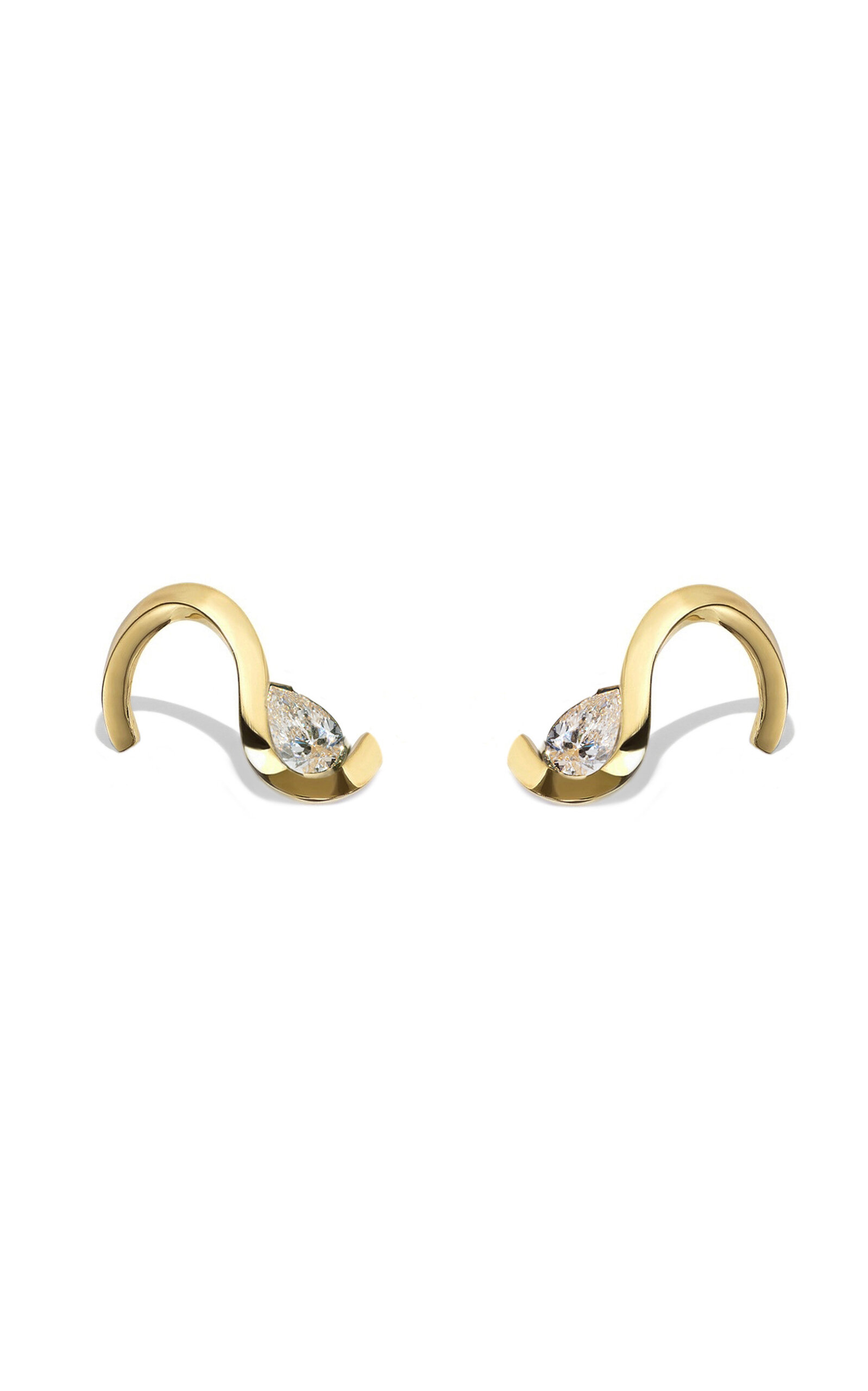 Trace 18K Yellow Gold Diamond Earrings