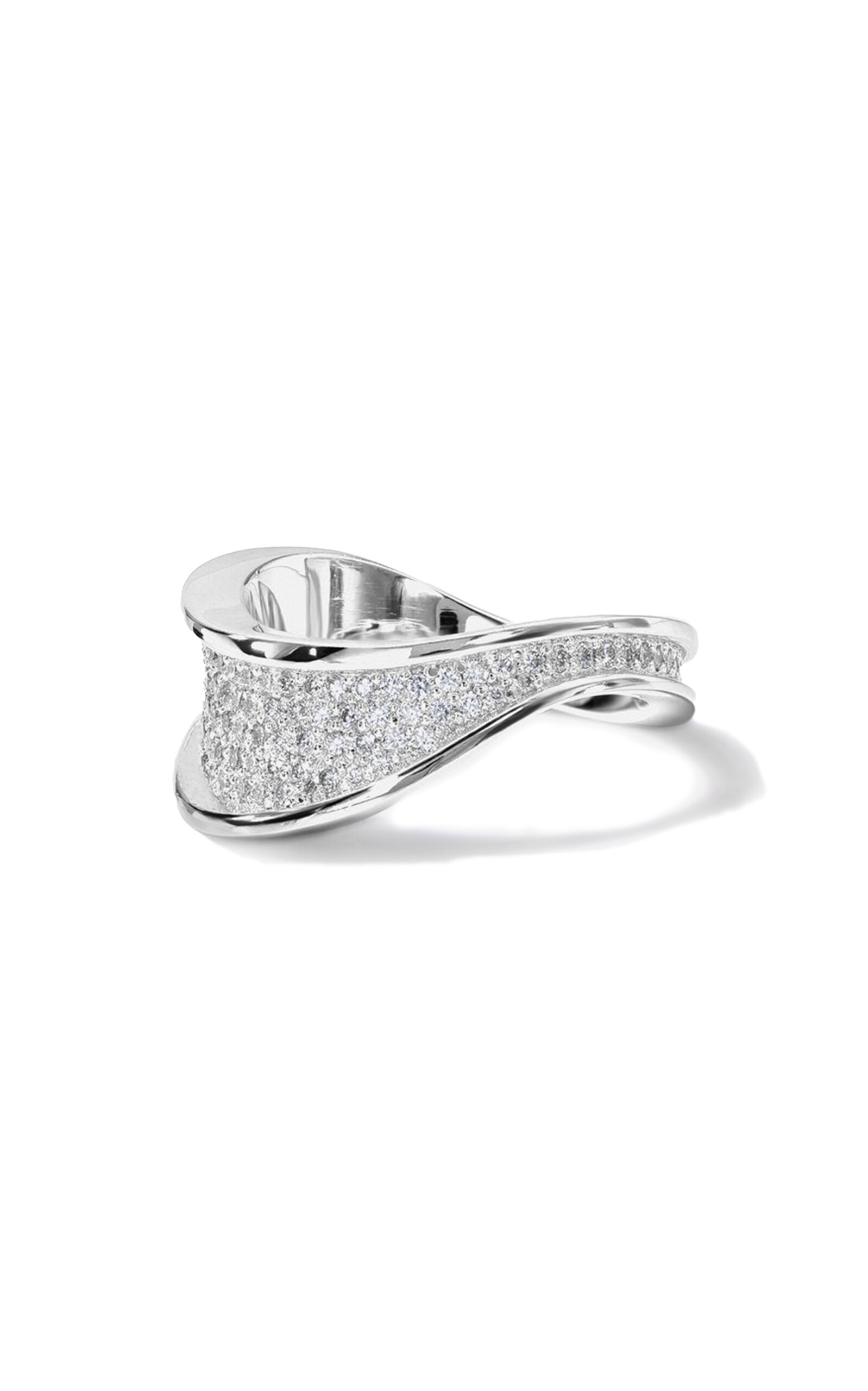 Shop Katkim Grande Trace 18k White Gold Diamond Ring