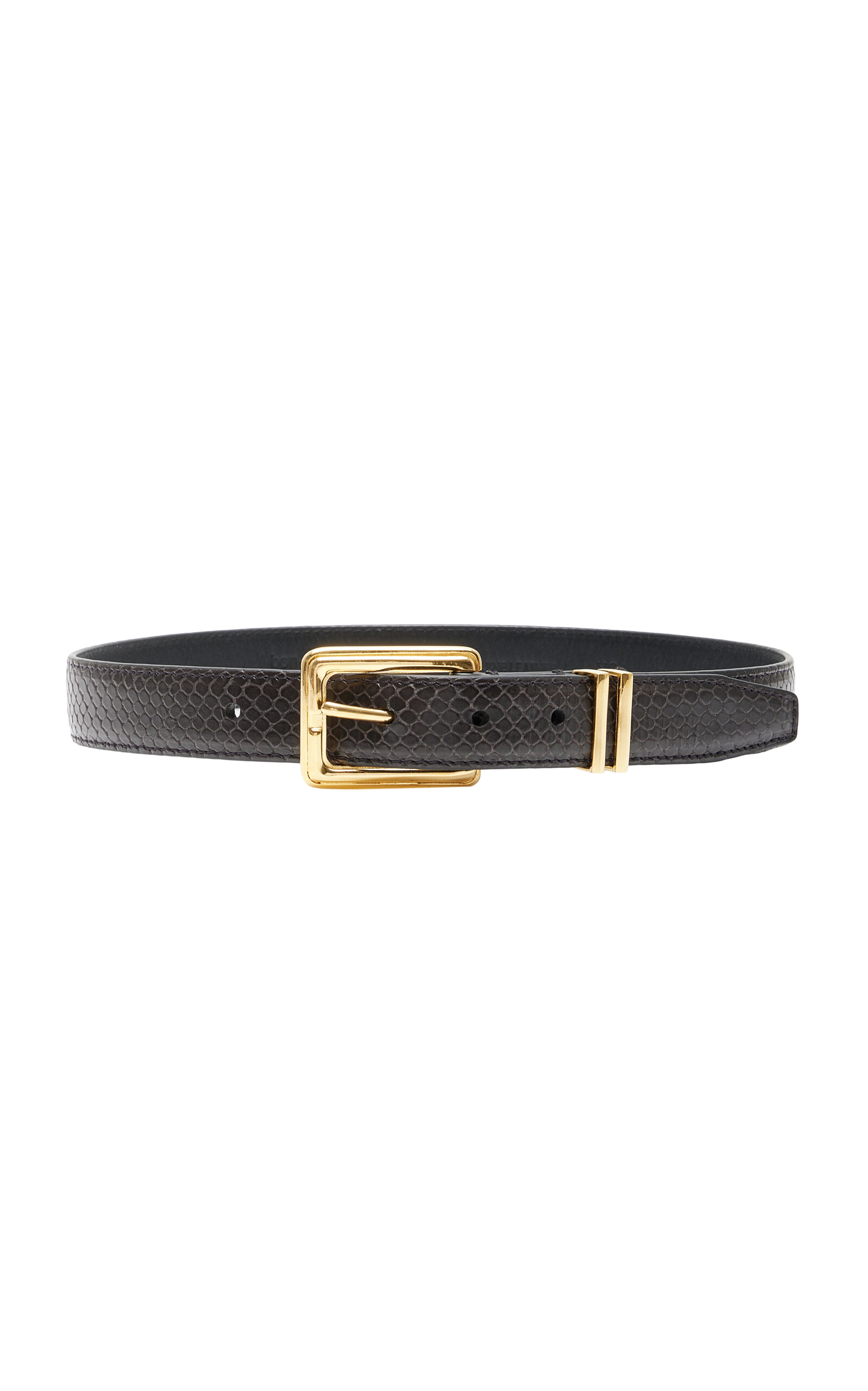 Ben-amun Python-effect Leather Belt In Black