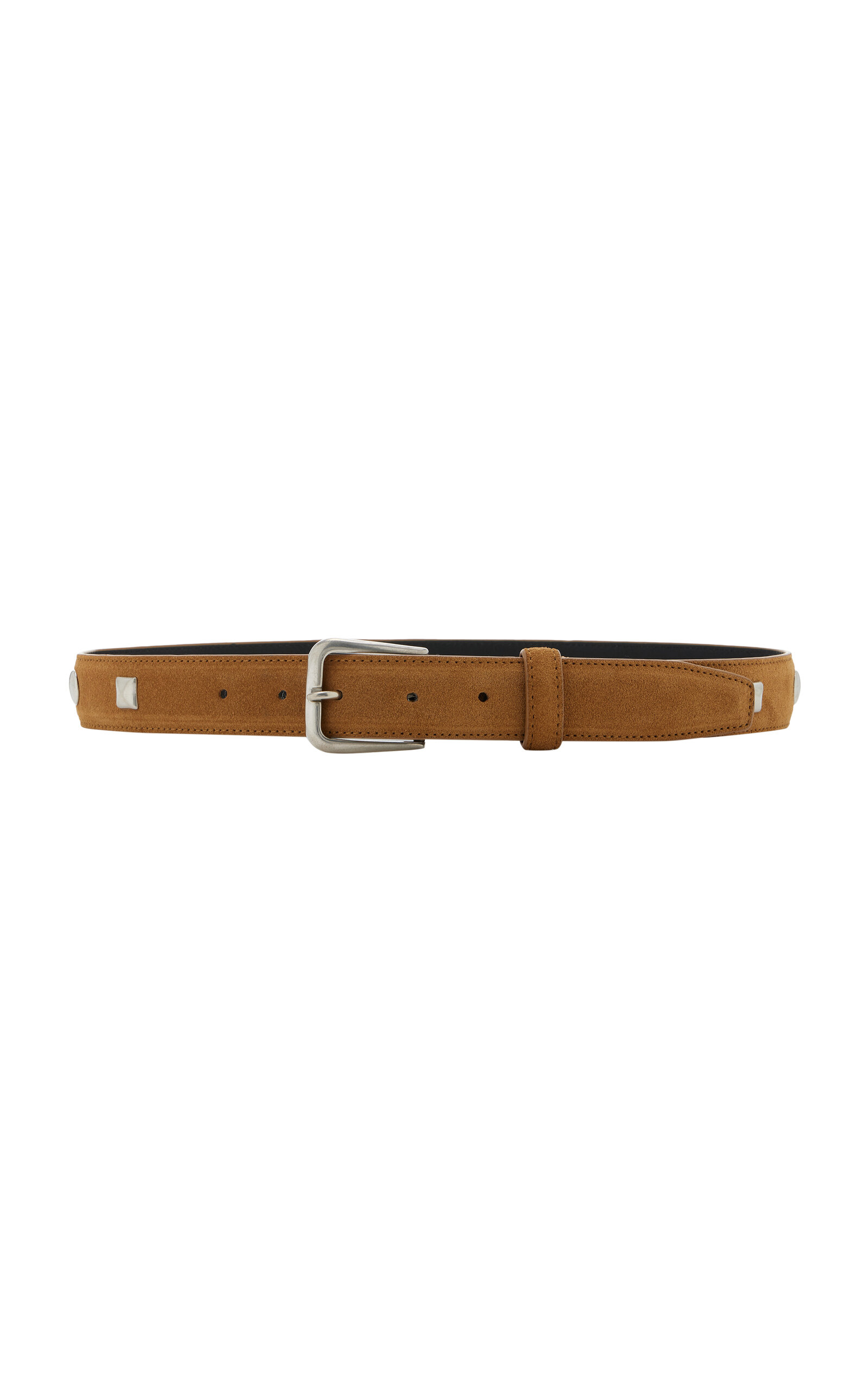 Shop Ben-amun Studded Suede Belt In Brown