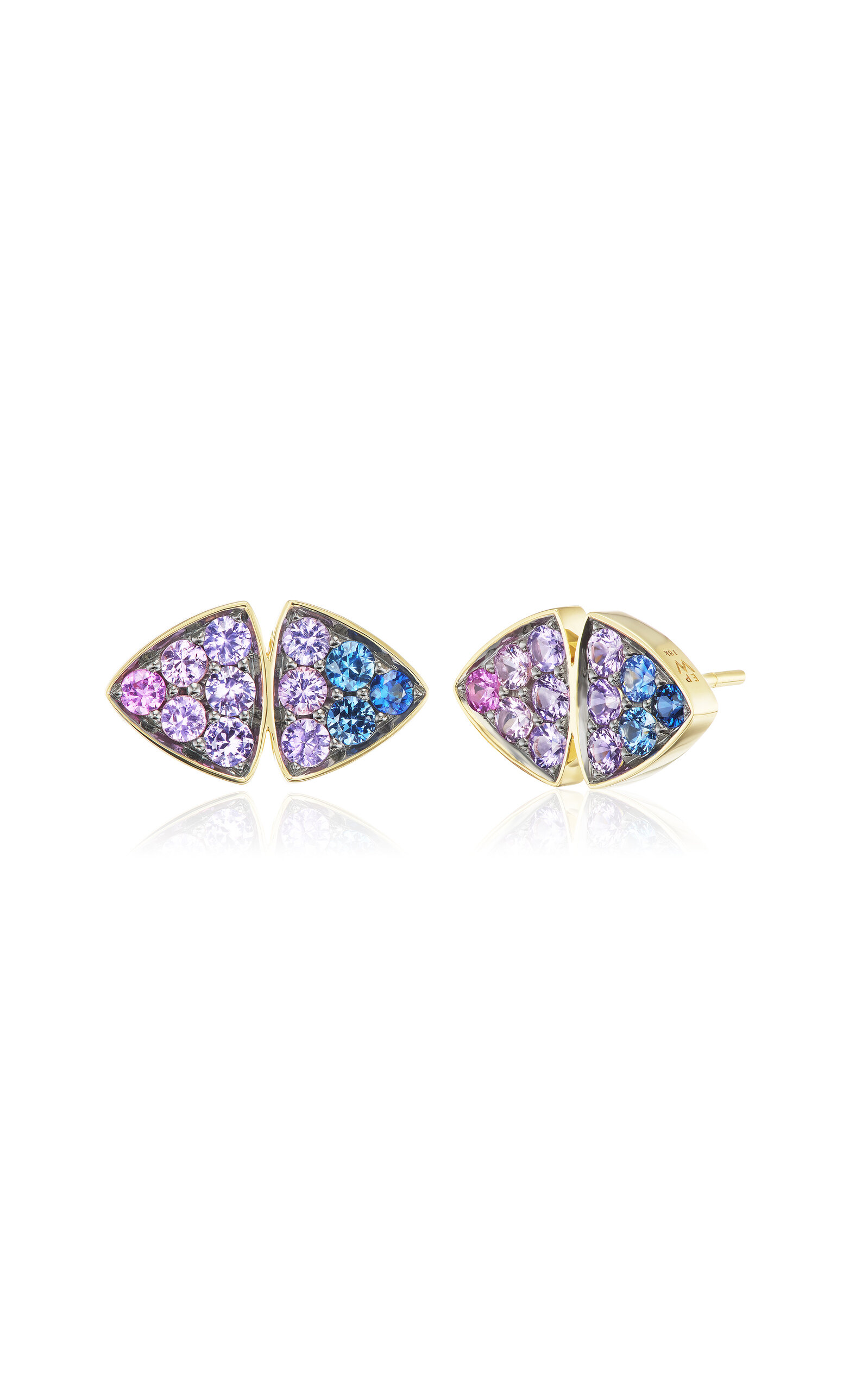 Candy Sky 18K Yellow Gold Sapphire Stud Earrings