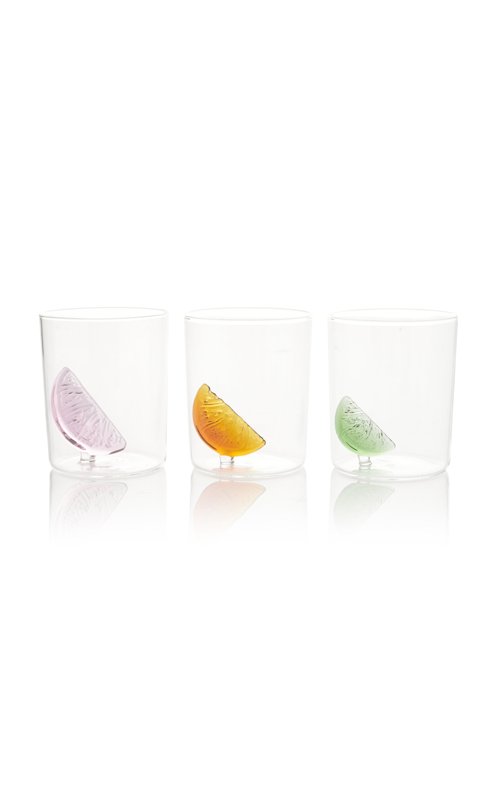 MAISON BALZAC SET-OF-THREE GLASS TUMBLERS 