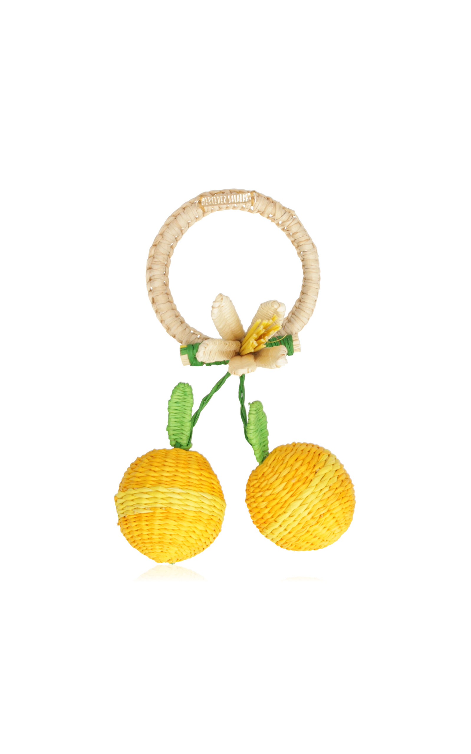 Shop Mercedes Salazar Set-of-two; Citrus Napkin Rings In Green