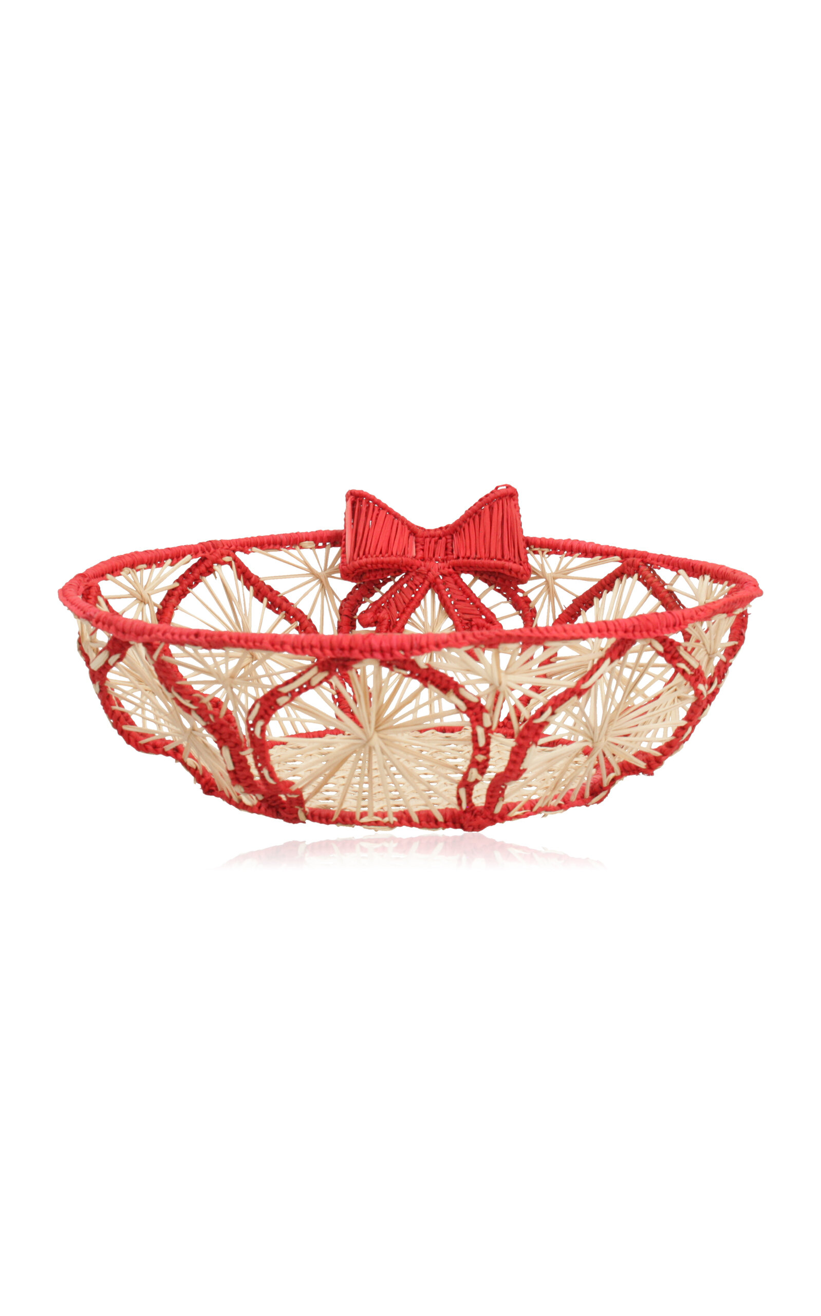 Shop Mercedes Salazar Joyful  Bread Basket In Red