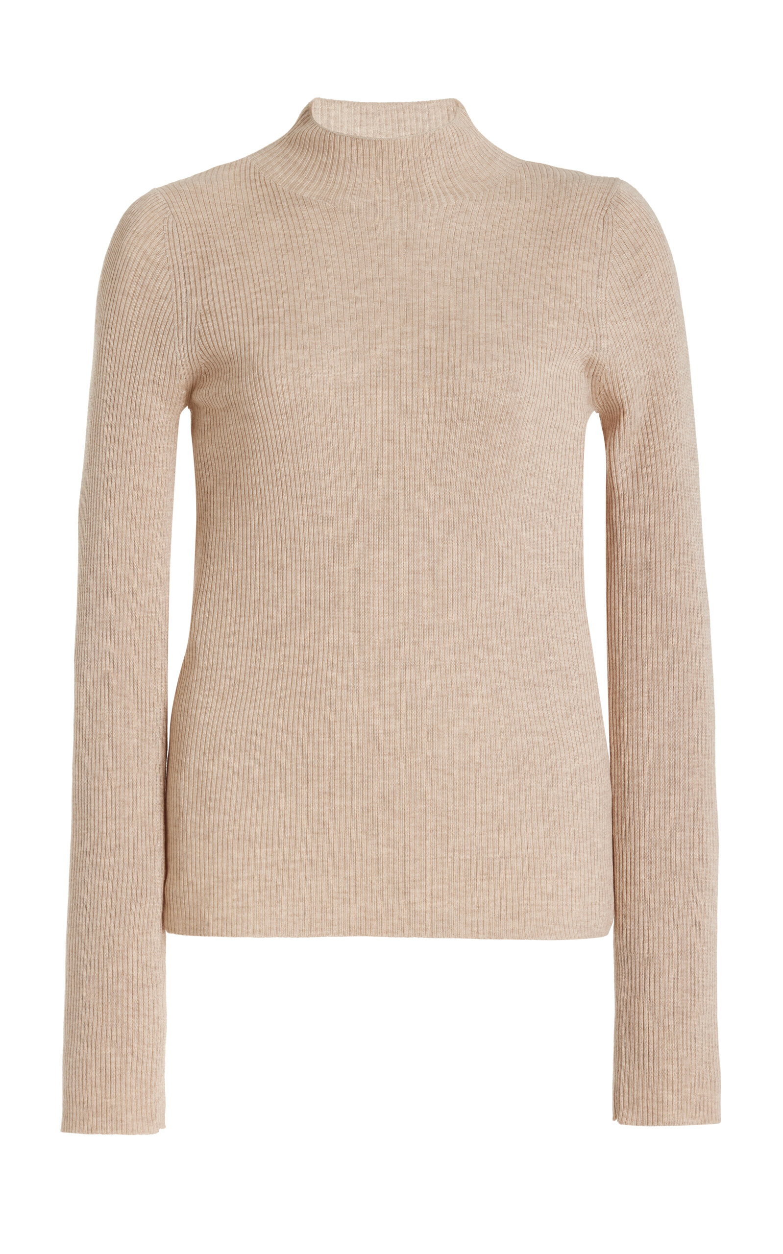 Ribbed-Knit Turtleneck Top