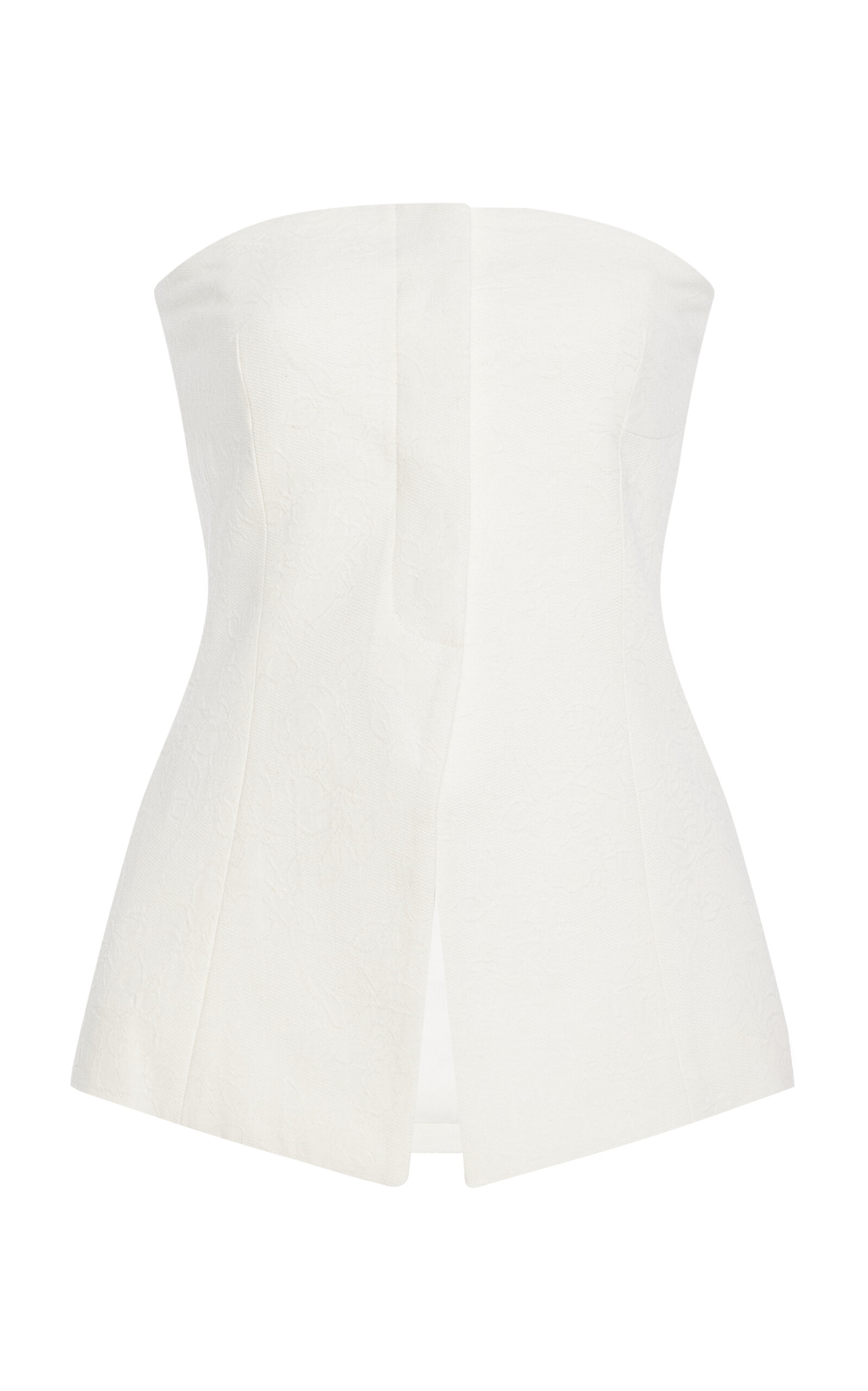 Innate Strapless Cotton-Linen Top