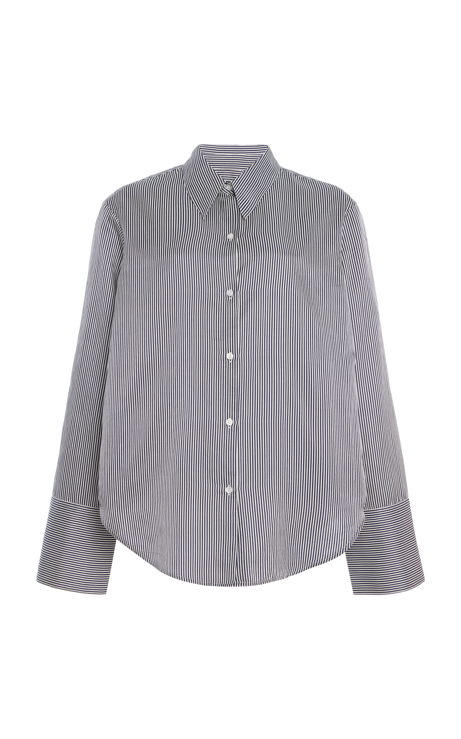 Camilia Striped Cotton-Silk Shirt