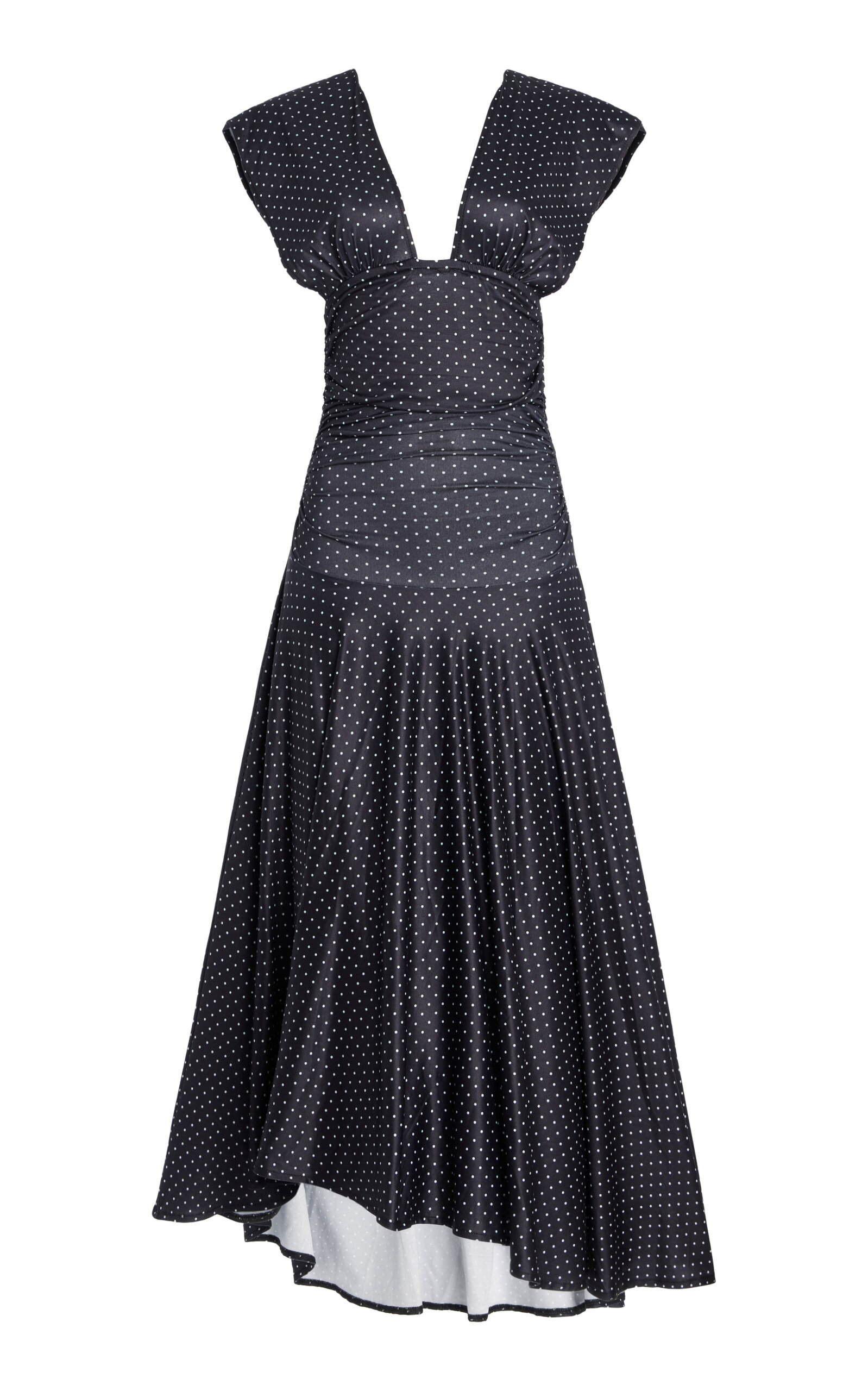 Exclusive Charlotte Polka-Dot Cotton-Blend Dress