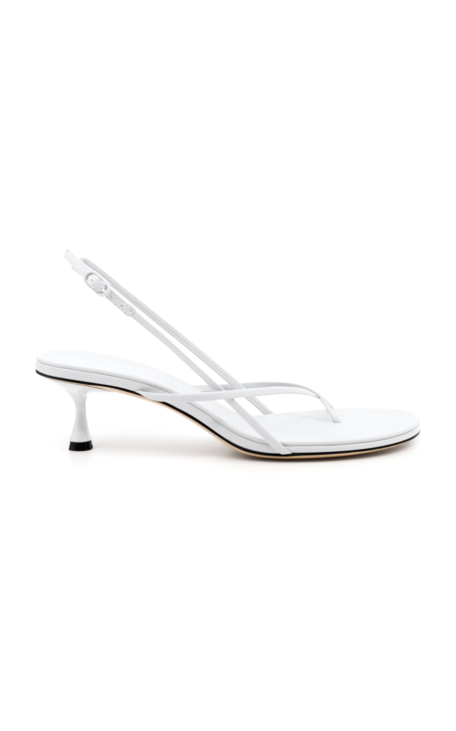 Shop Studio Amelia Barbella Leather Sandals In White