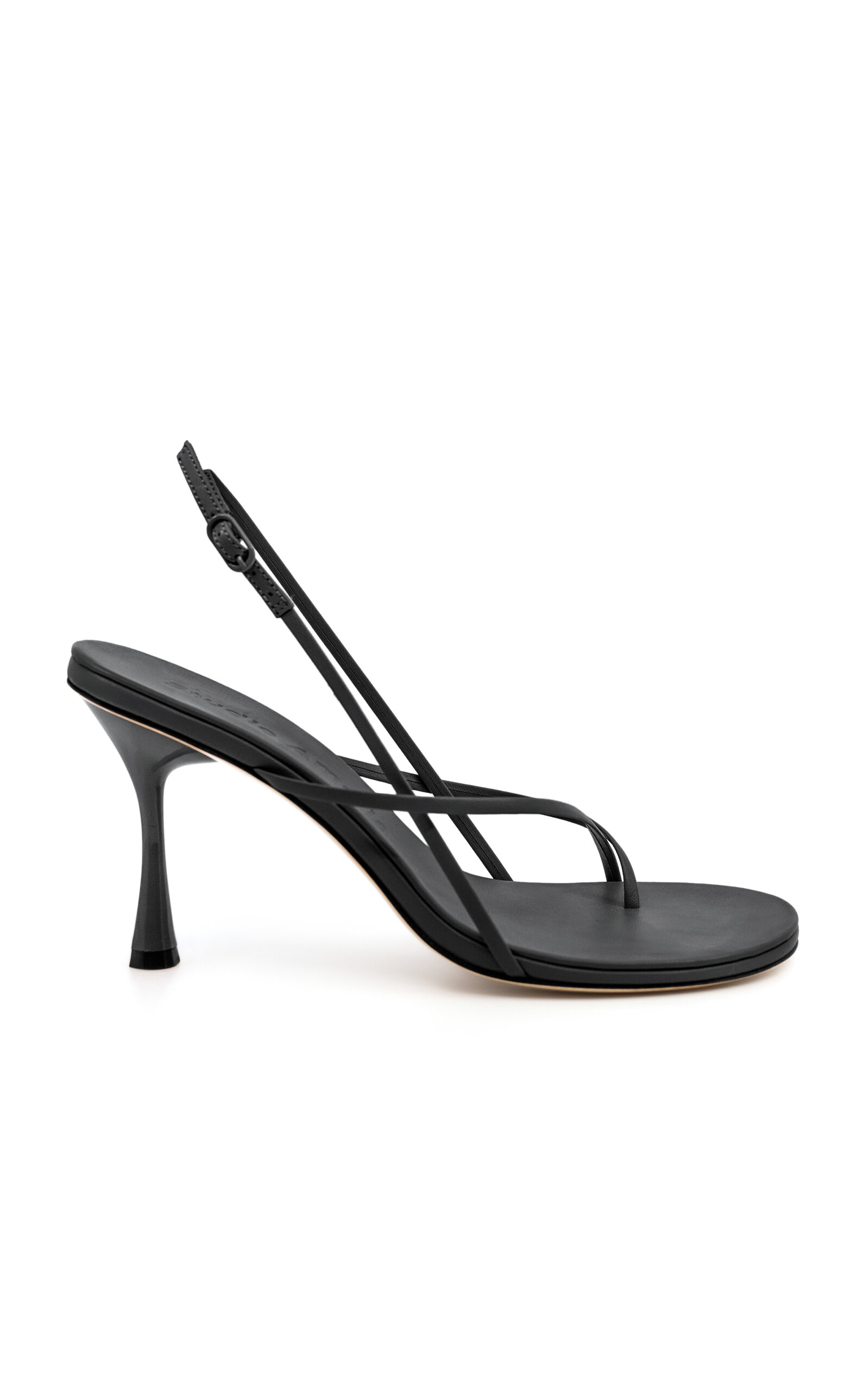 Shop Studio Amelia Barbella Leather Sandals In Black