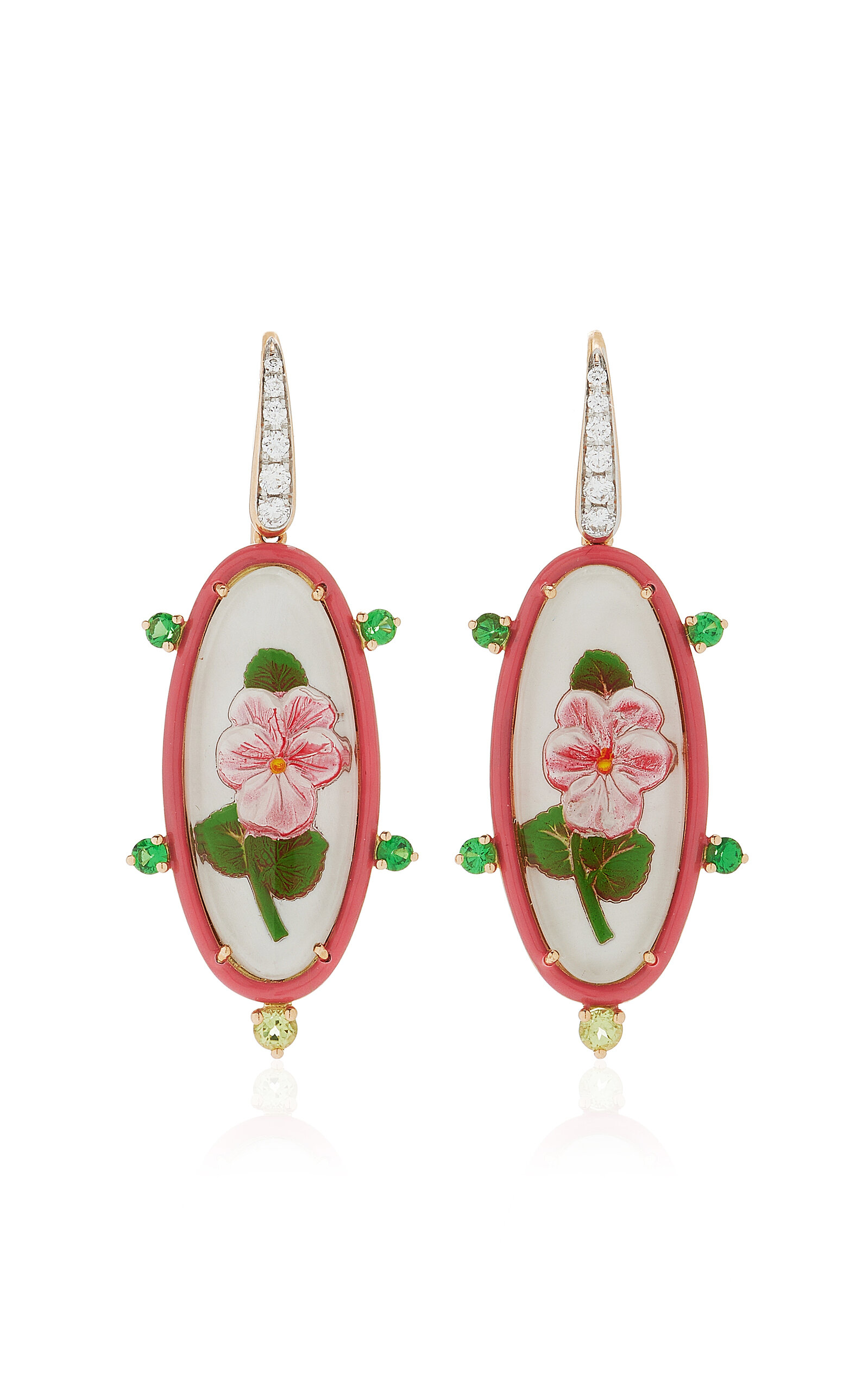 Garden Eden 18K Rose Gold Multi-Stone Earrings