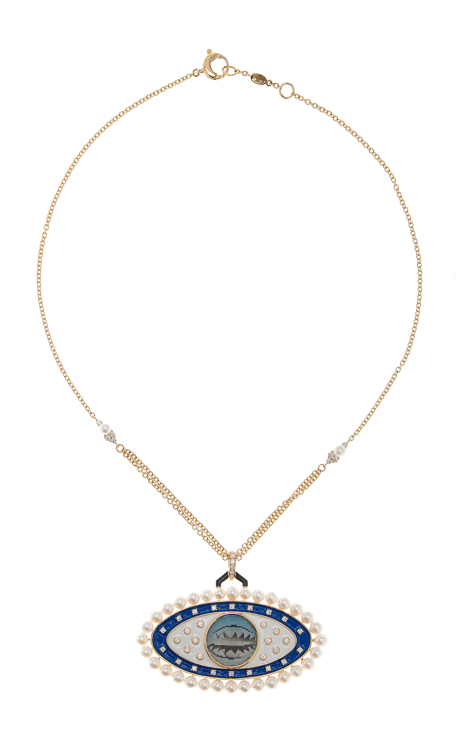 Lover
s Eye 18K Yellow Gold Multi-Stone Necklace