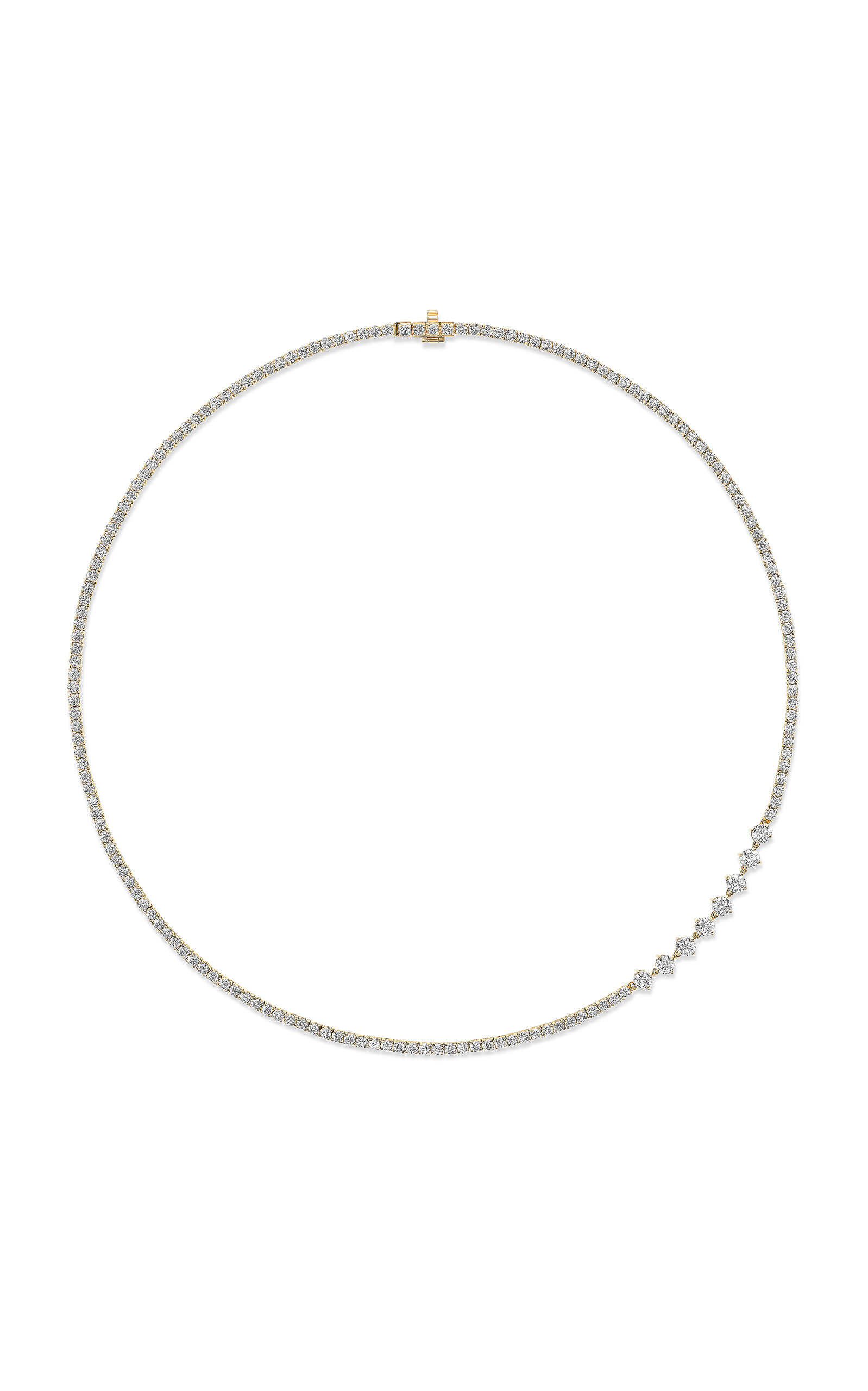 Stella 18K Yellow Gold Diamond Tennis Necklace