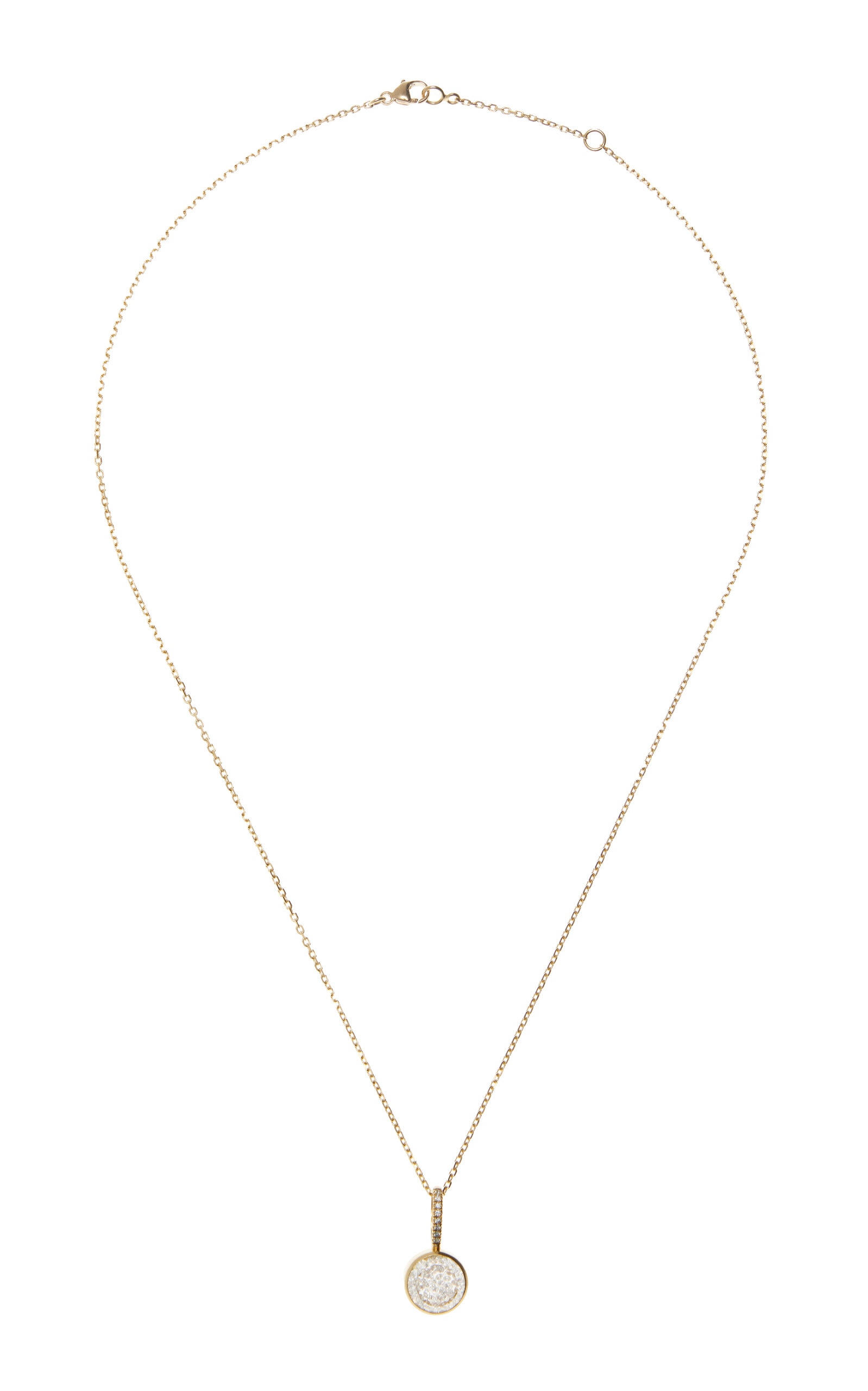 Naipe 18K Yellow Gold Diamond Charm Necklace