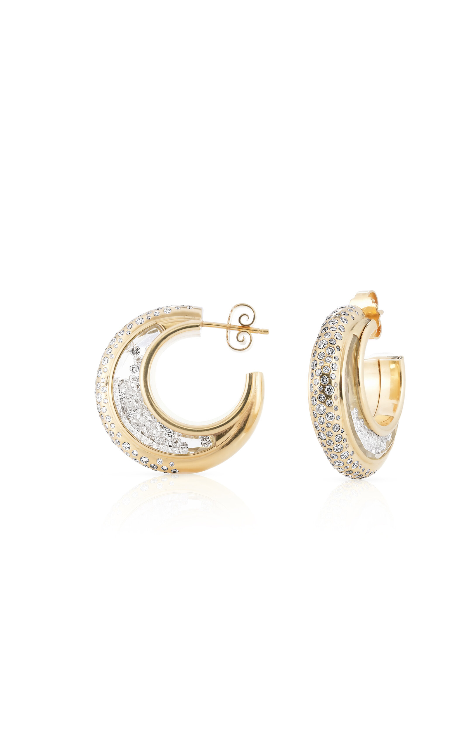 Moritz Glik Artemis 18k Yellow Gold Diamond Earrings