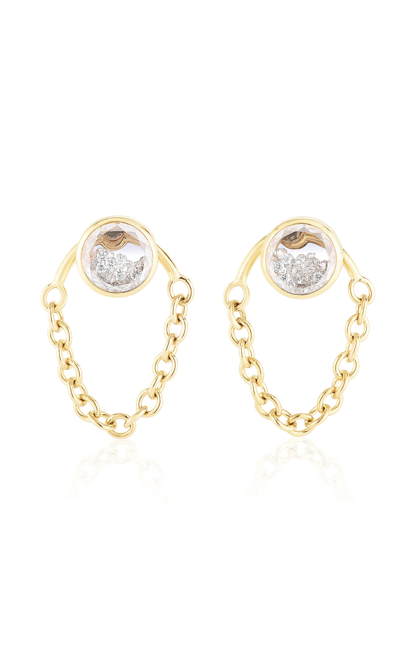 Bamba 18K Yellow Gold Diamond Shaker Earrings