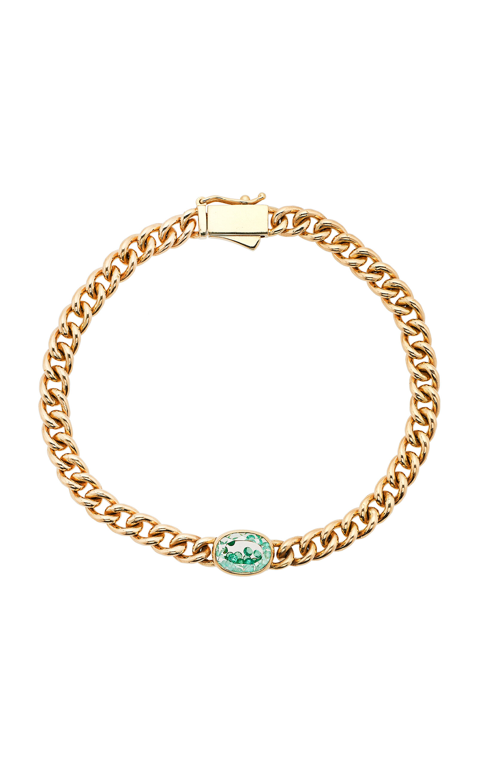 Unidinho 18K Yellow Gold Emerald Bracelet