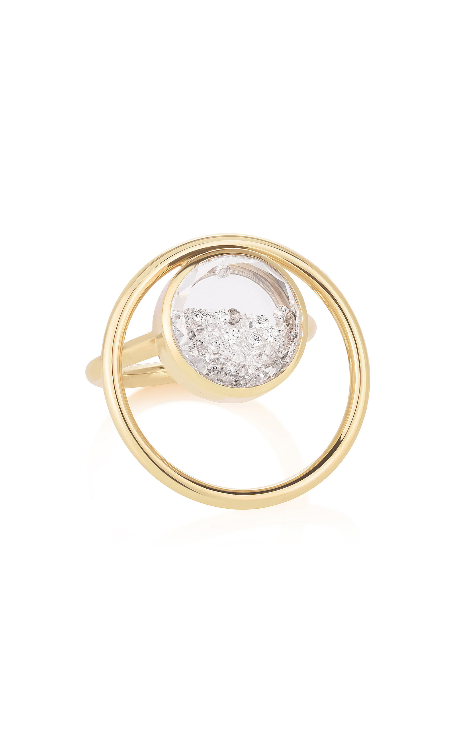 Circo 18K Yellow Gold Diamond Shaker Ring