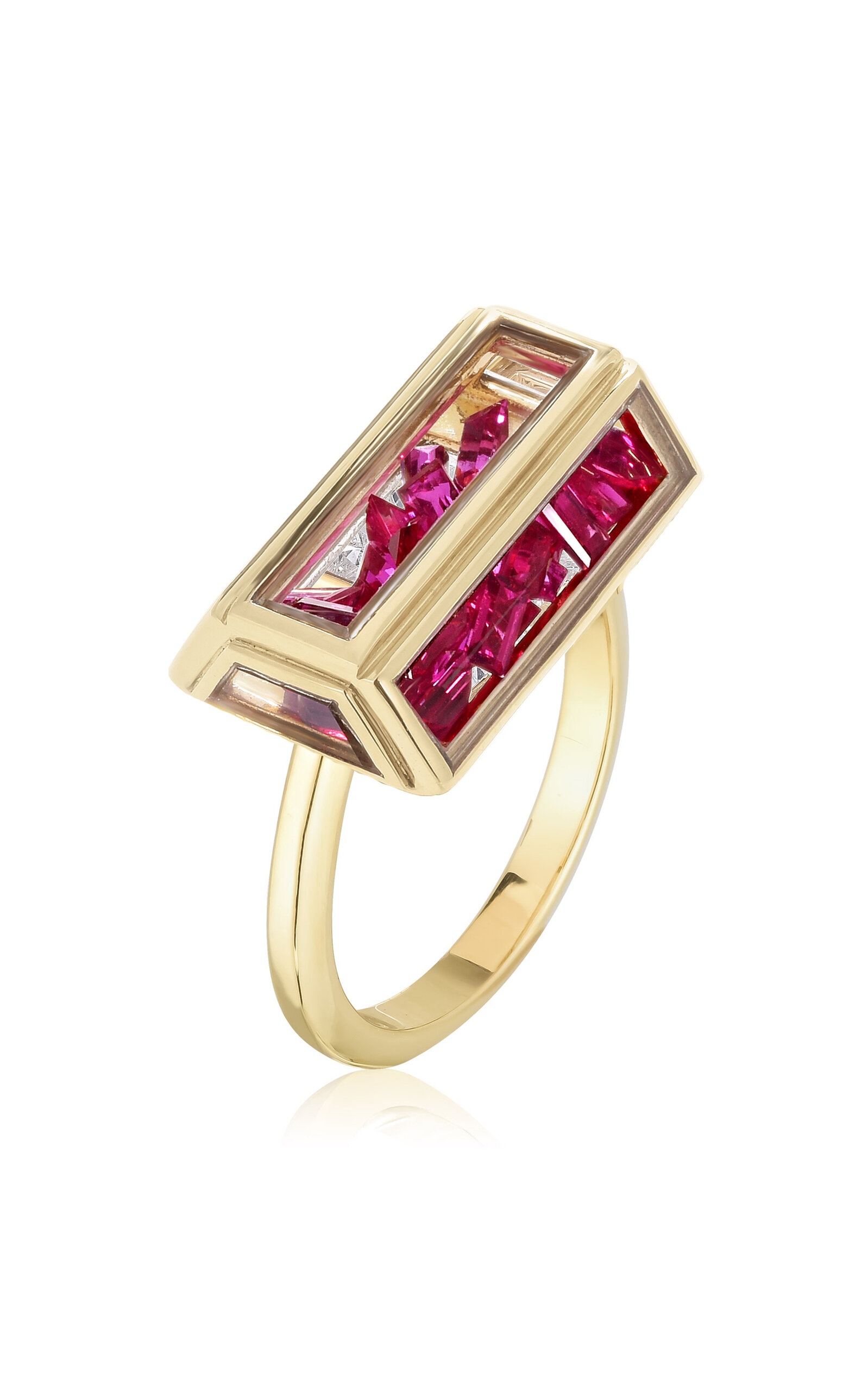 Bau 18K Yellow Gold Ruby Ring