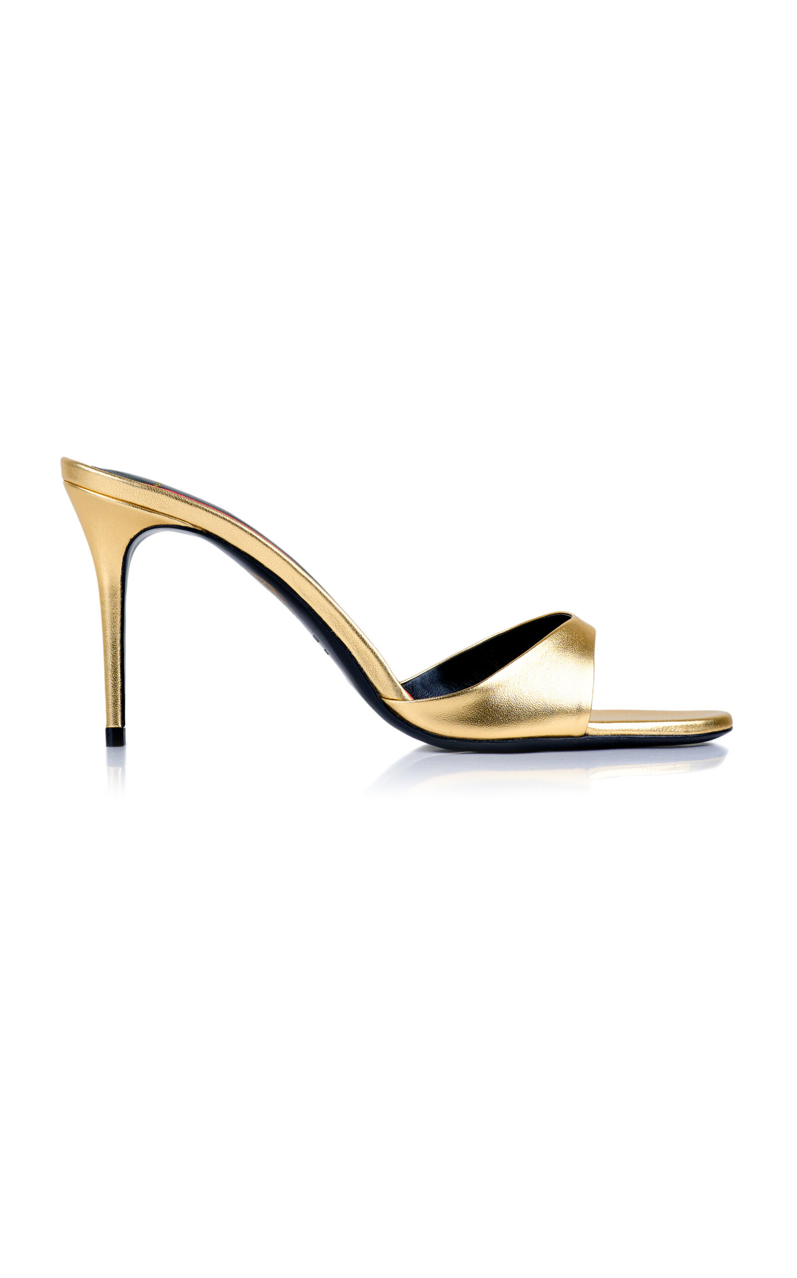 Shop Maison Ernest Exclusive Lidylle Metallic Leather Mules In Gold