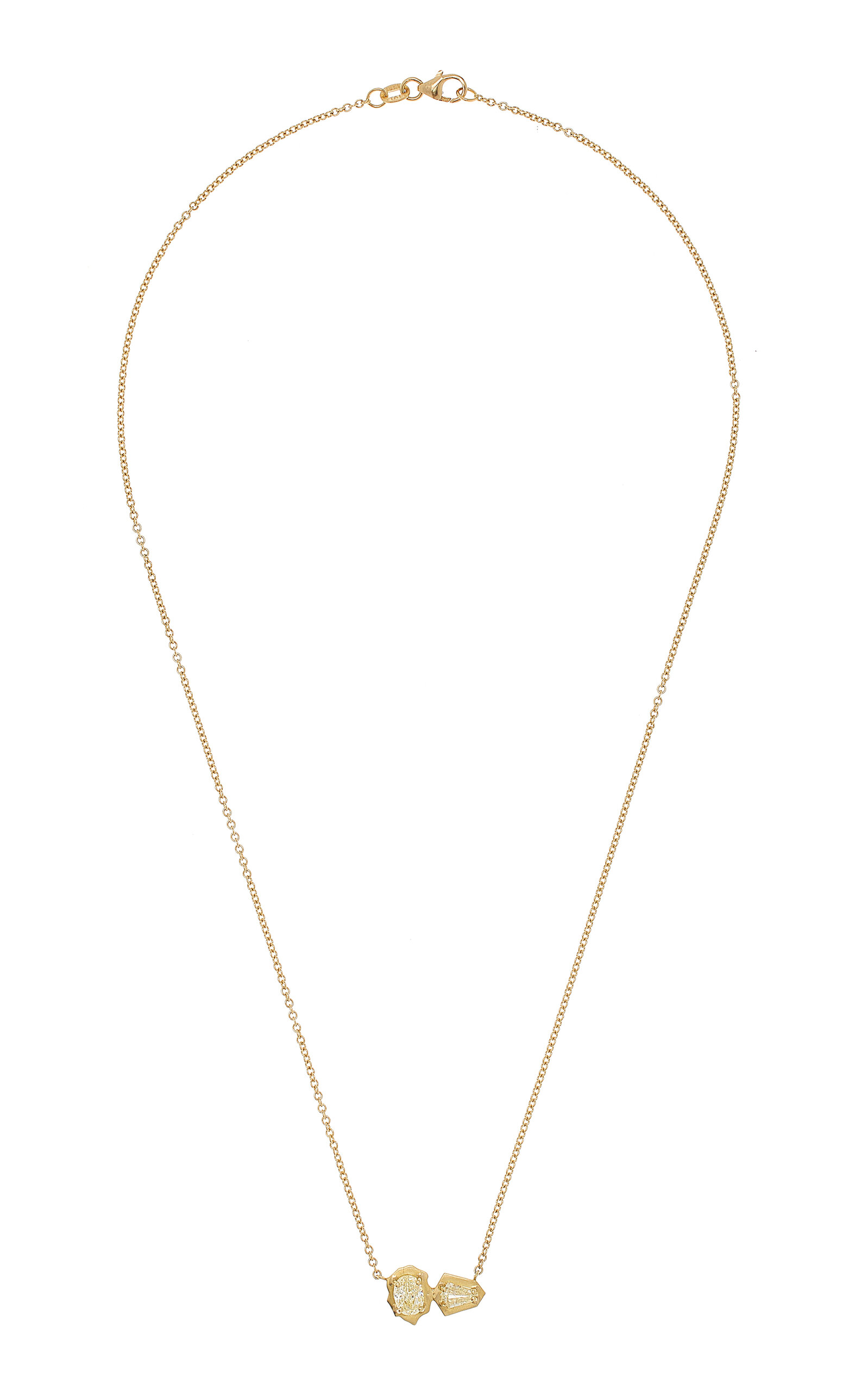 Shop Sylva & Cie Moi Et Toi 18k Yellow Gold Diamond Necklace