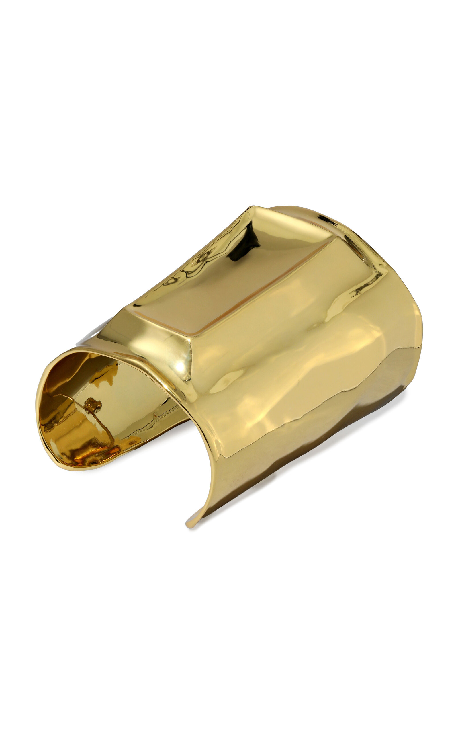 Shop Alexis Bittar Brut 14k Gold-plated Embossed Cuff Bracelet