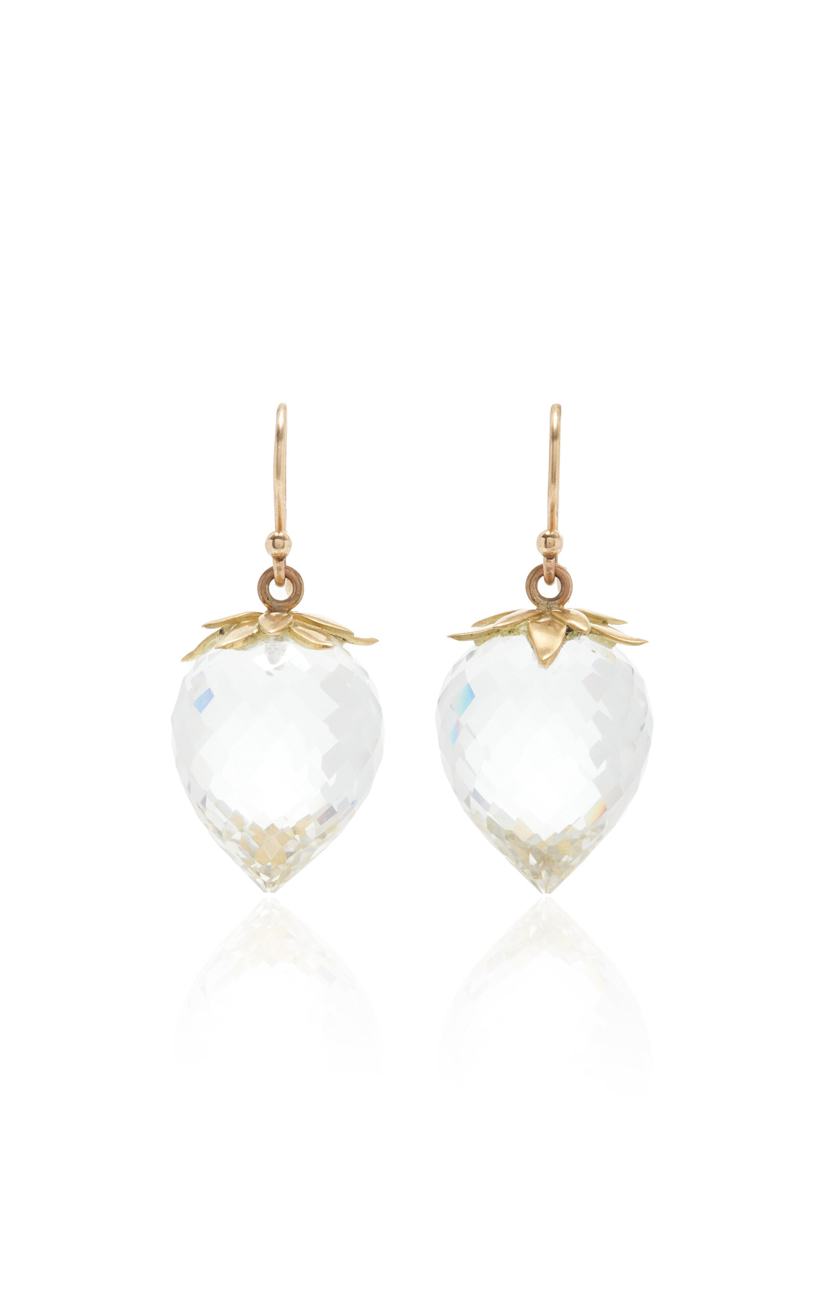 14K Gold Crystal Earrings