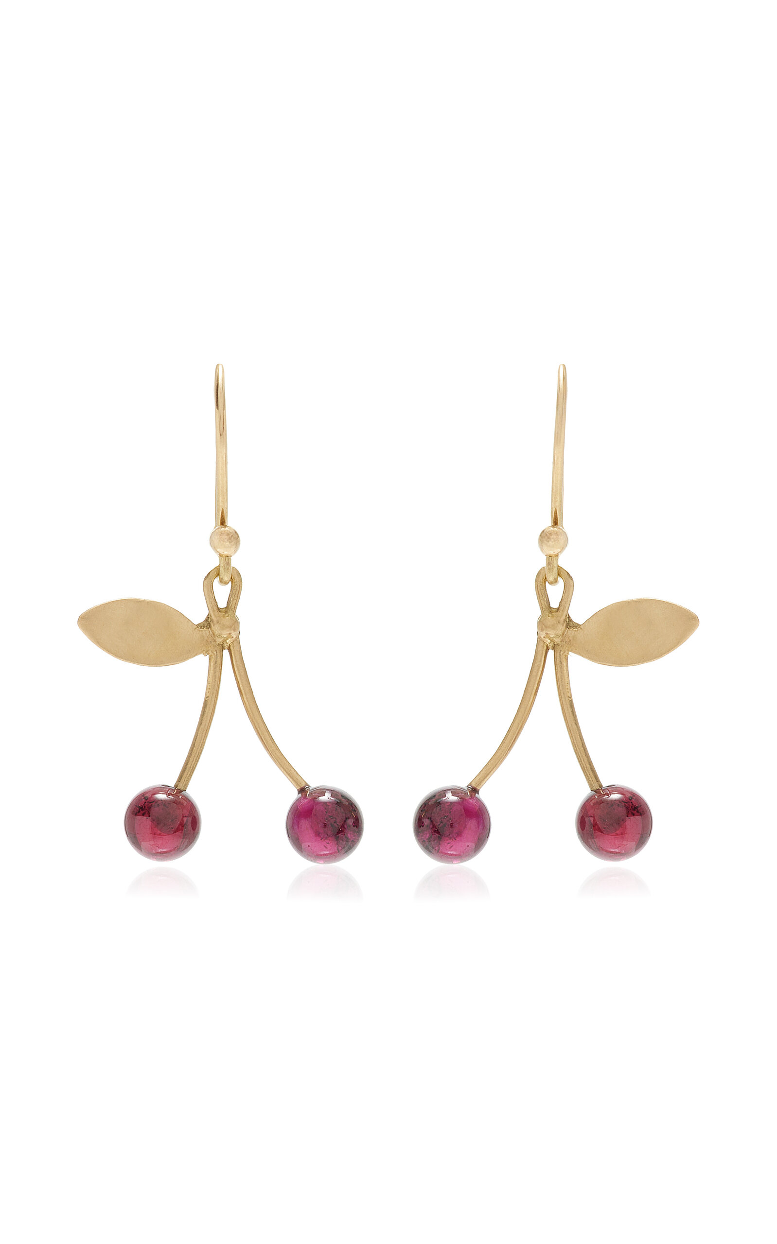 14K Gold Garnet Earrings