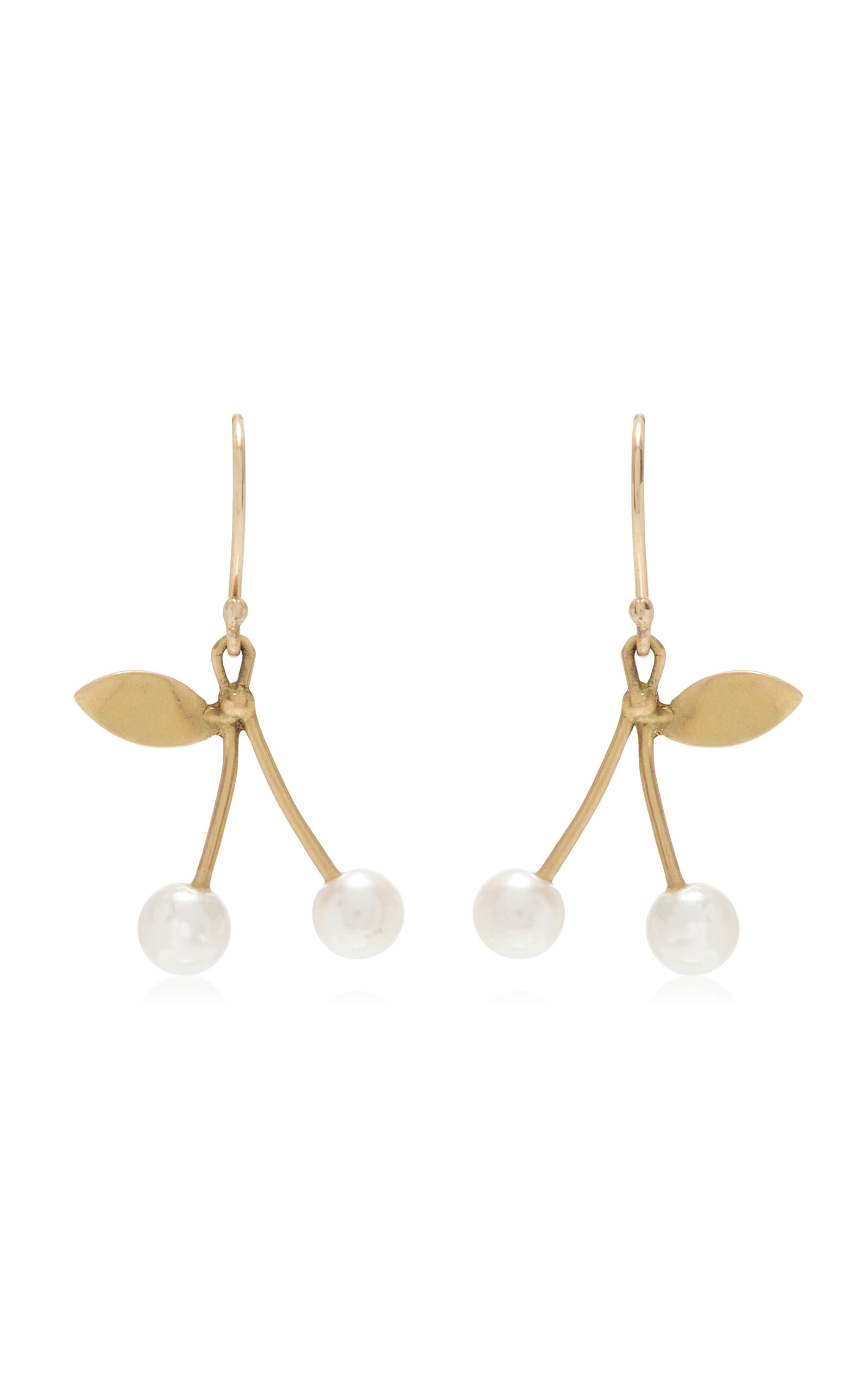 14K Gold Pearl Earrings