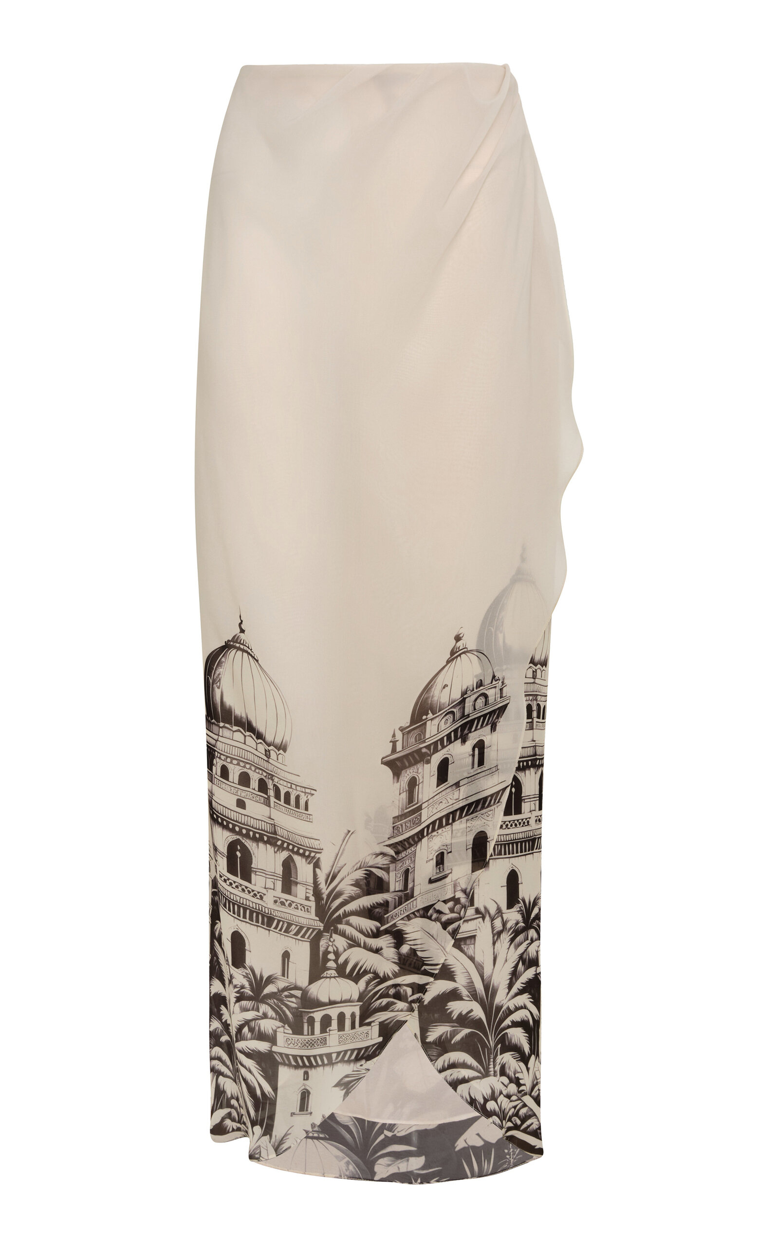 Haveli Printed Chiffon Maxi Skirt