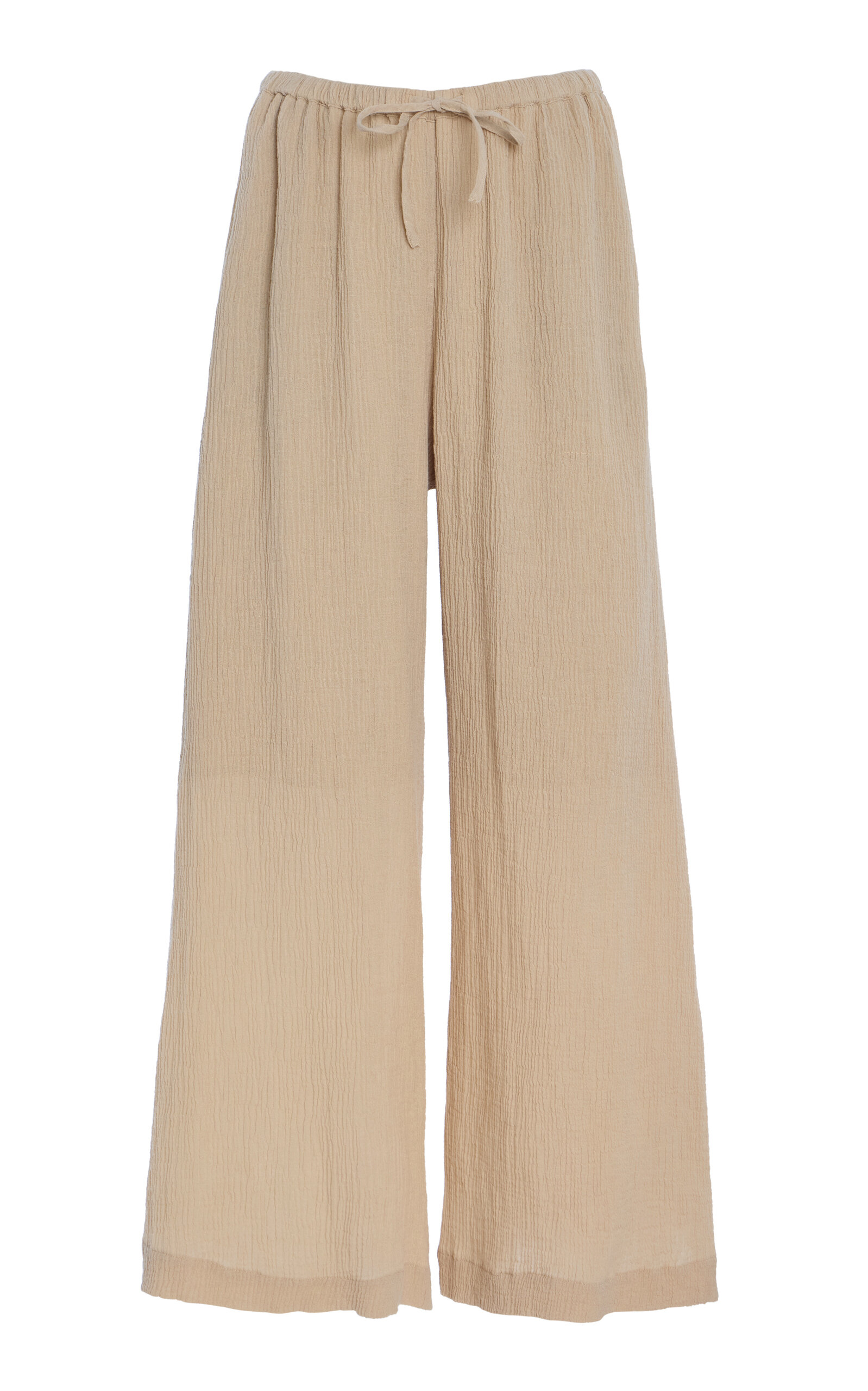 Clorella Ramie-Cotton Wide-Leg Pants