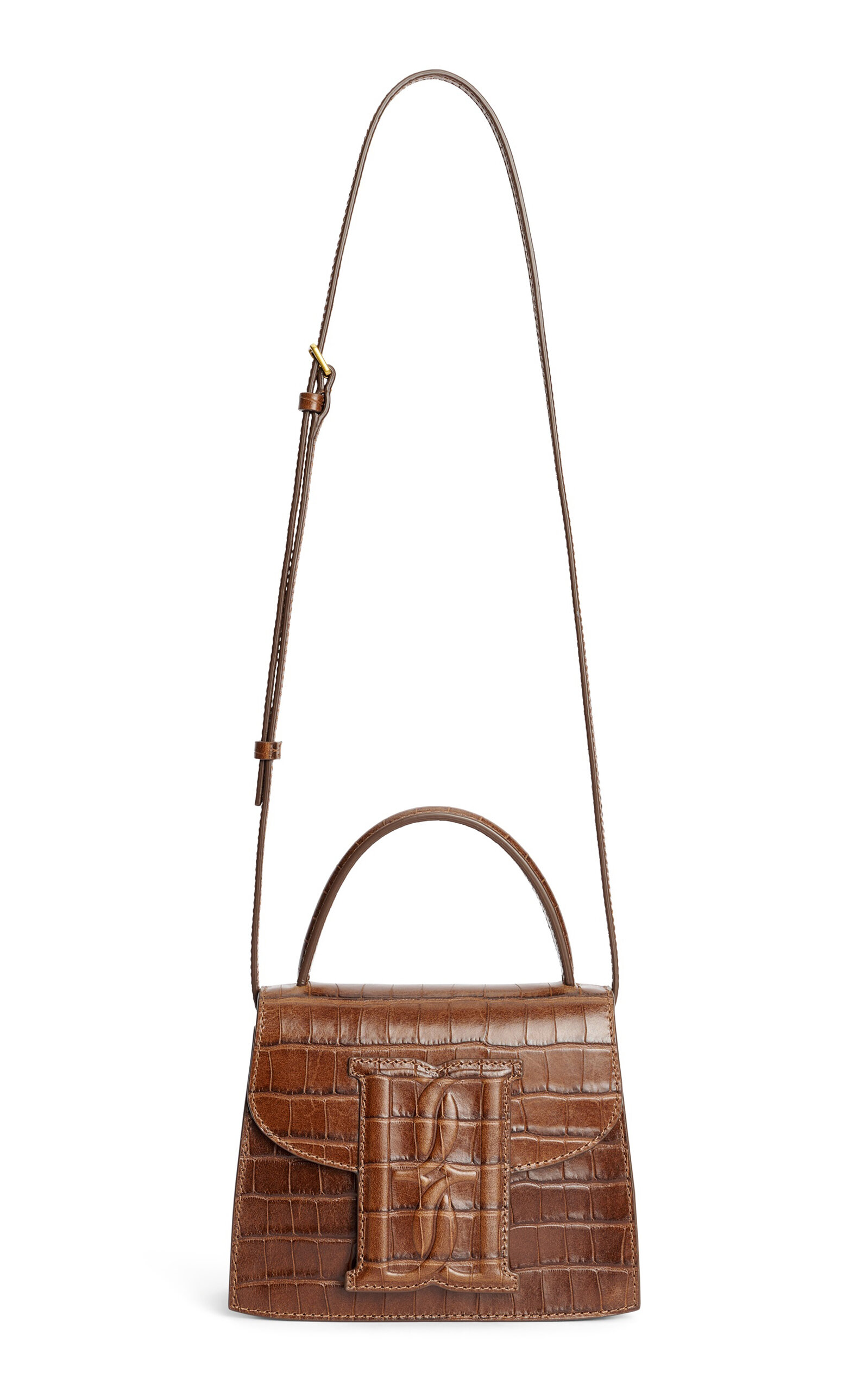 Ramil Mini Croc-Effect Leather Top Handle Bag