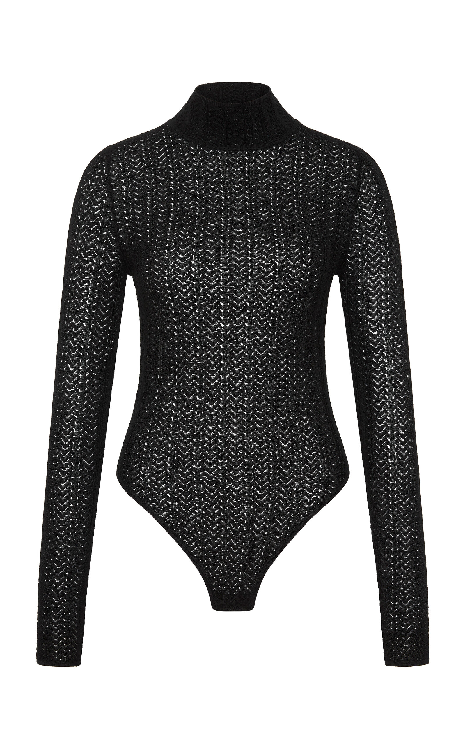 Shop St Agni Textured Knit Bodysuit In Black