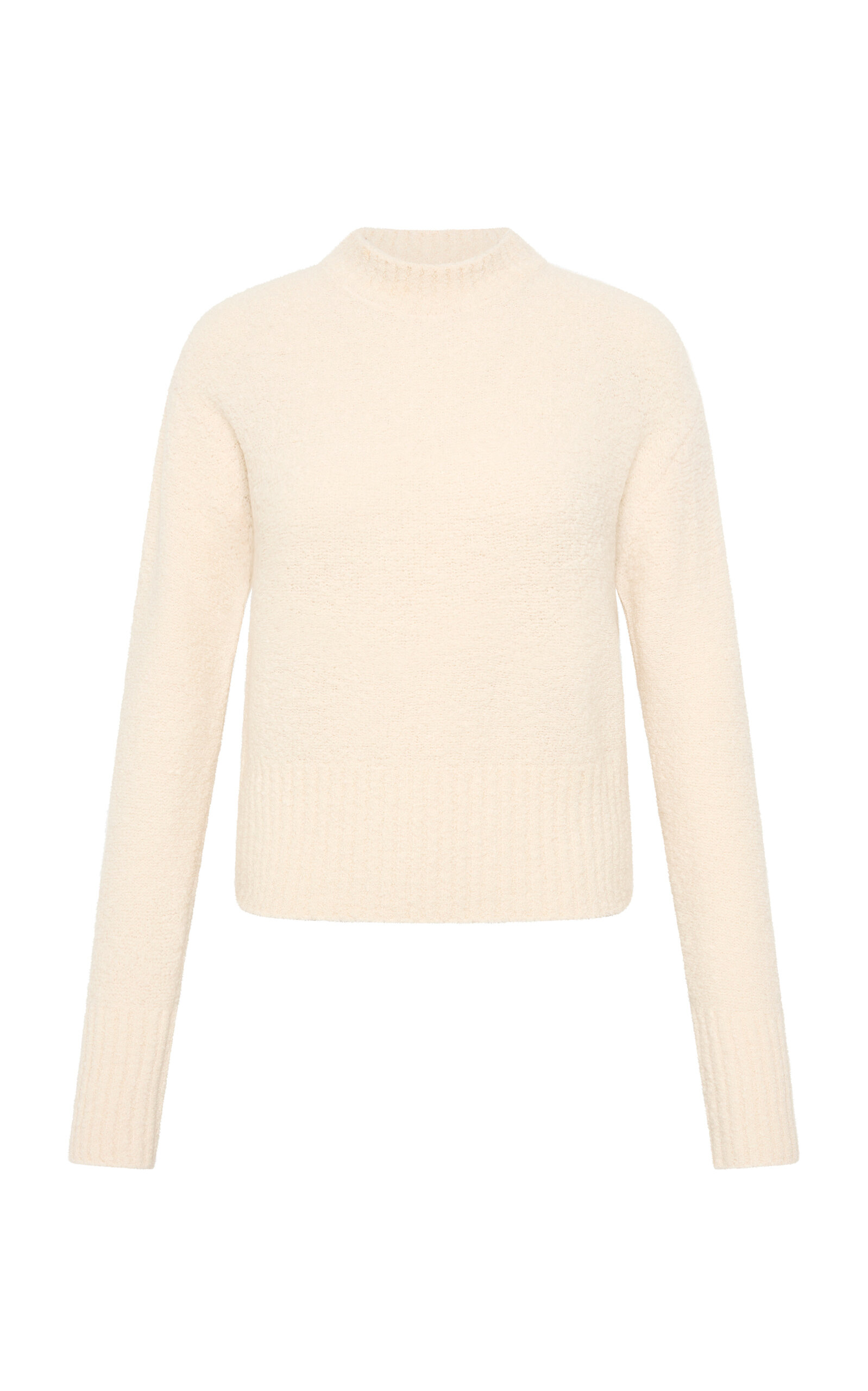 Shop St Agni Boucle Wool Sweater In Off-white