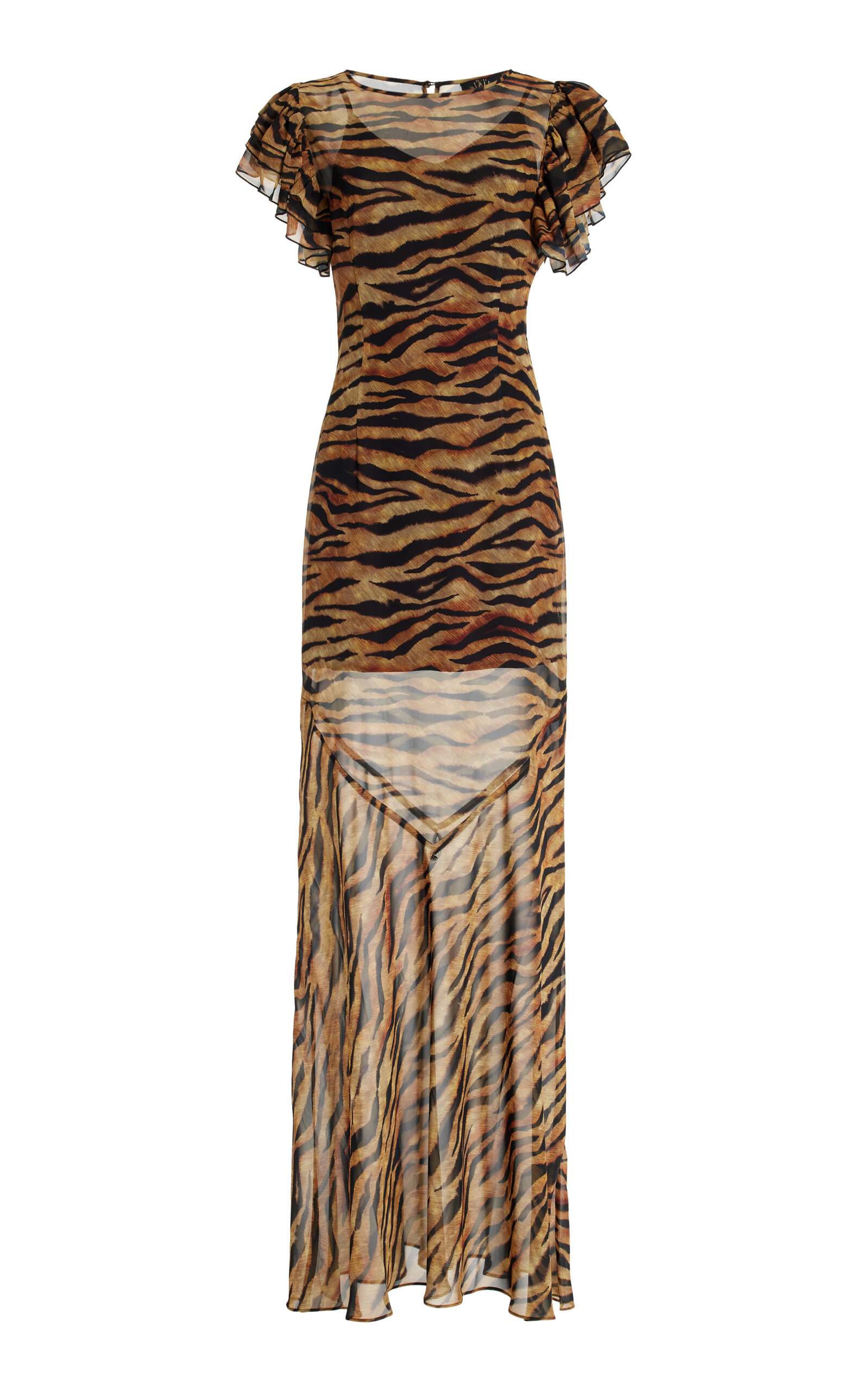 Shop De La Vali Bougainvillea Maxi Dress In Animal