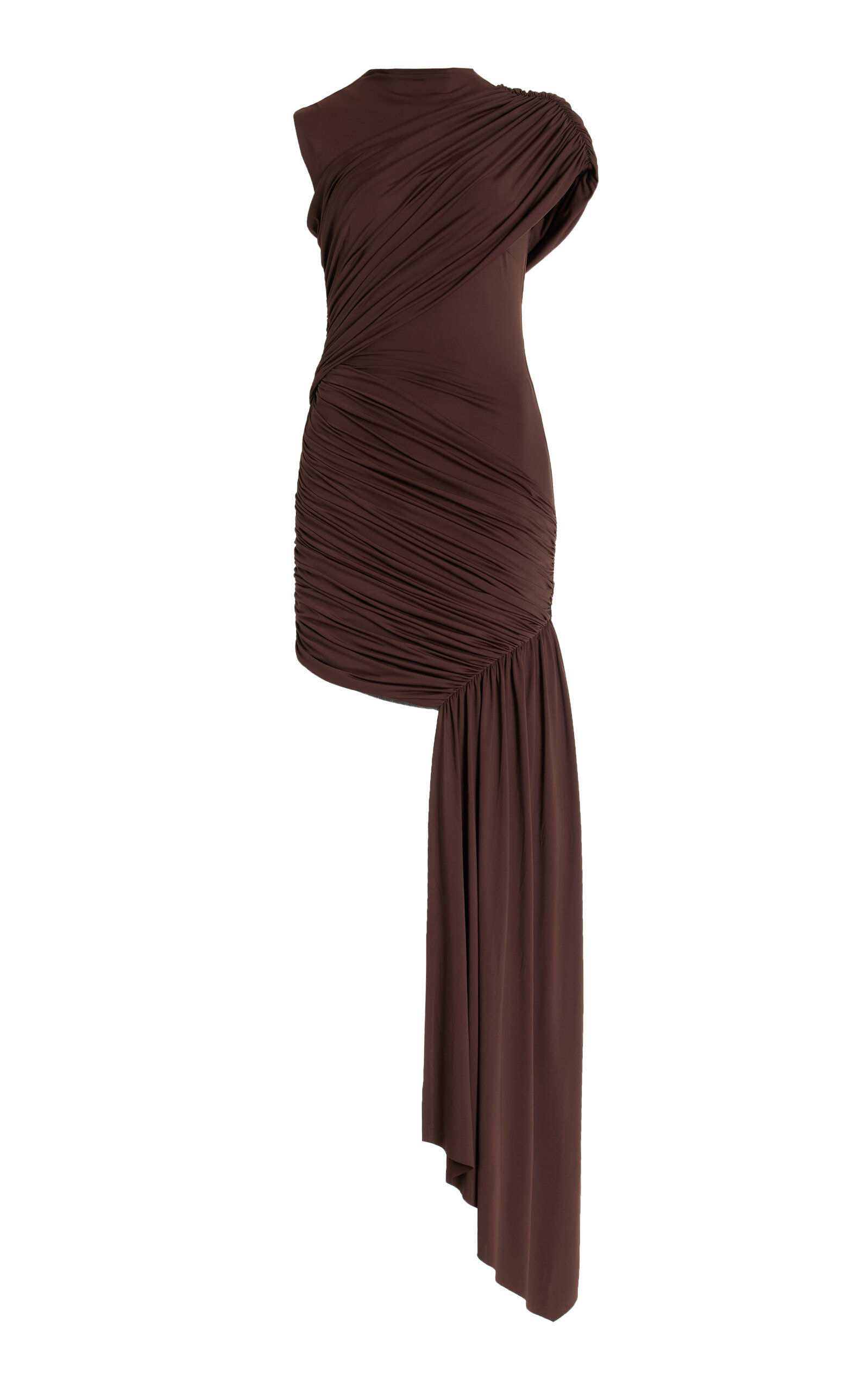 Shop De La Vali Ravenna Maxi Dress In Brown