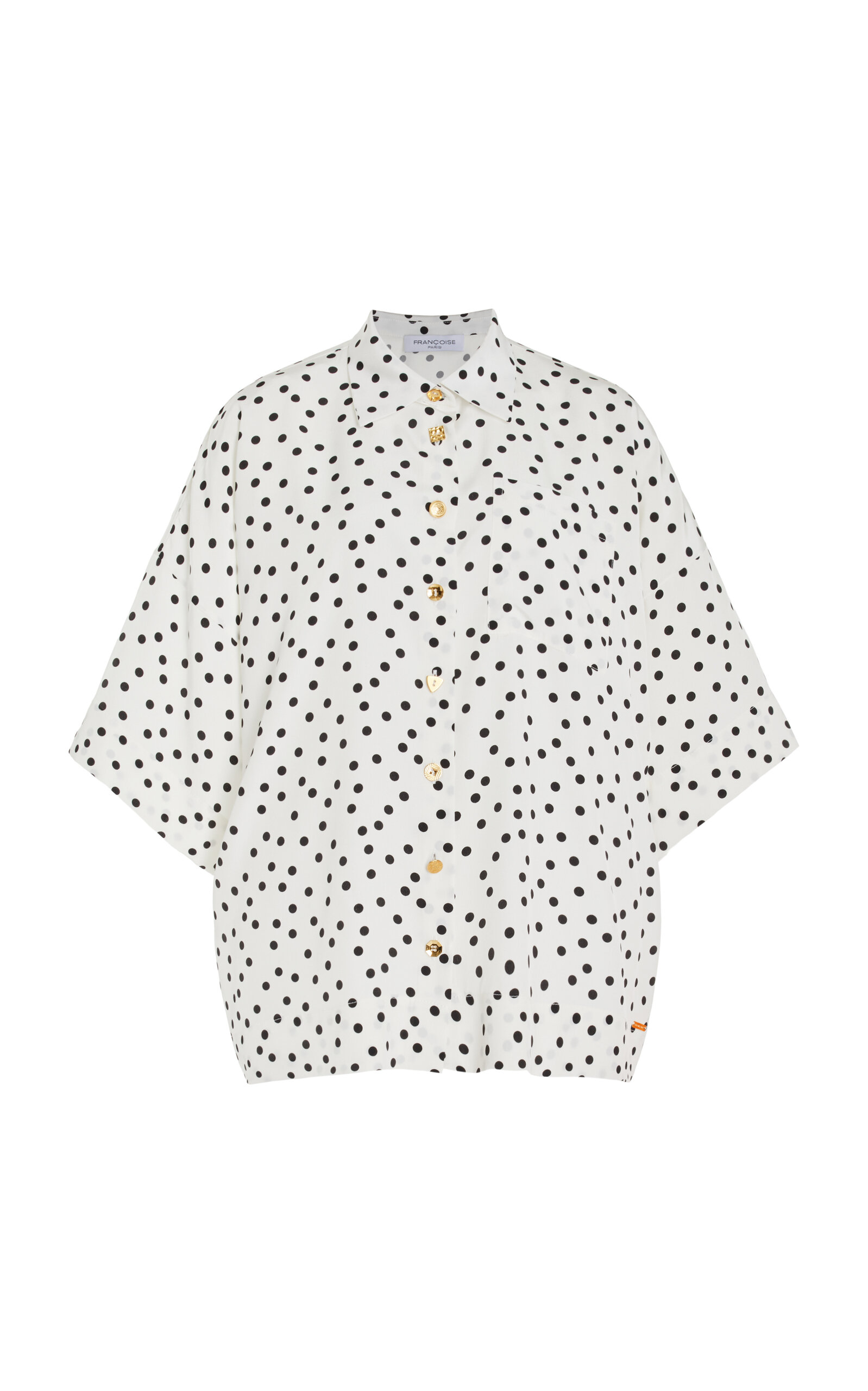 Exclusive Zaoua Polka-Dot Silk Shirt