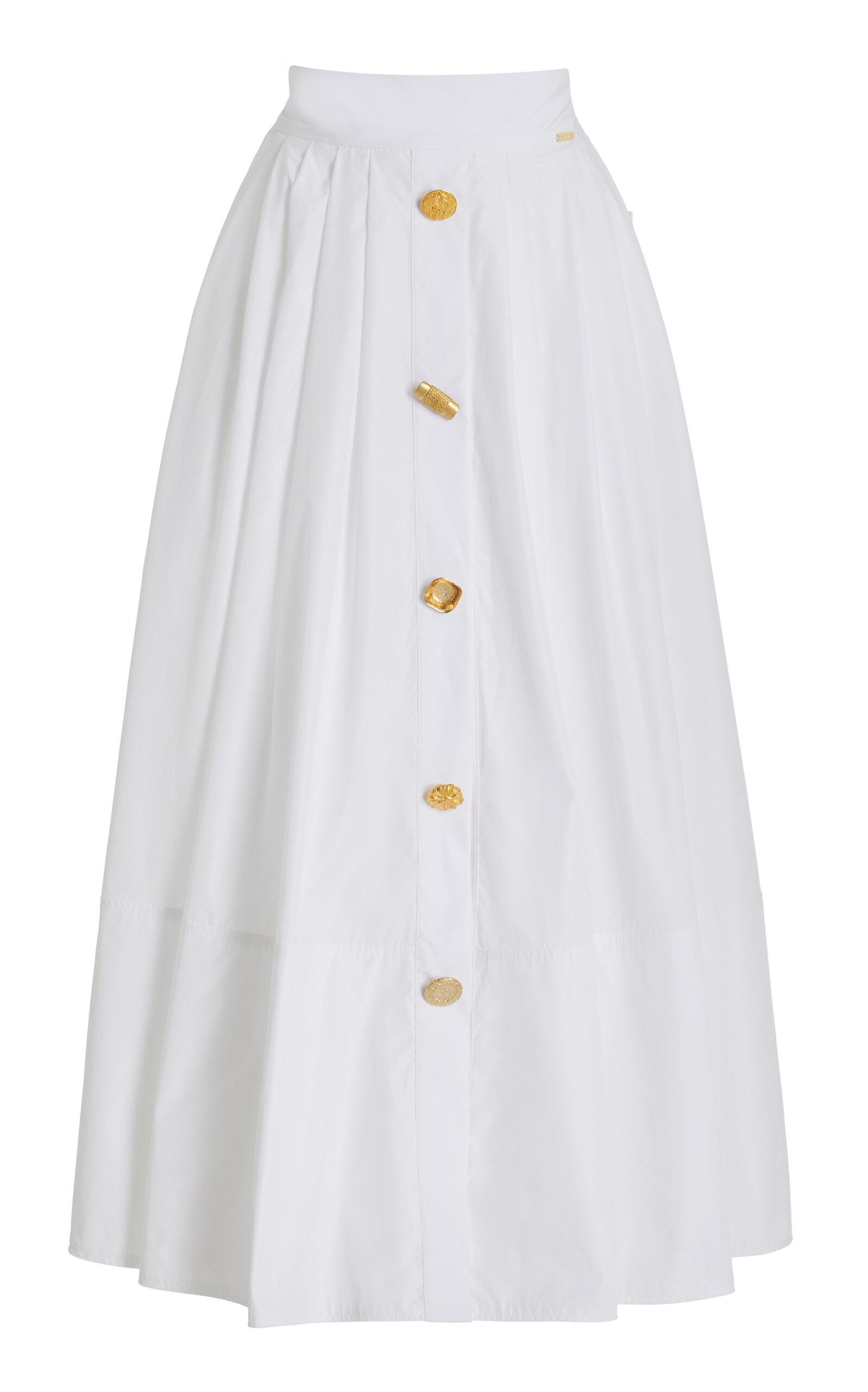 Exclusive Joe Buttoned Cotton Midi Skirt