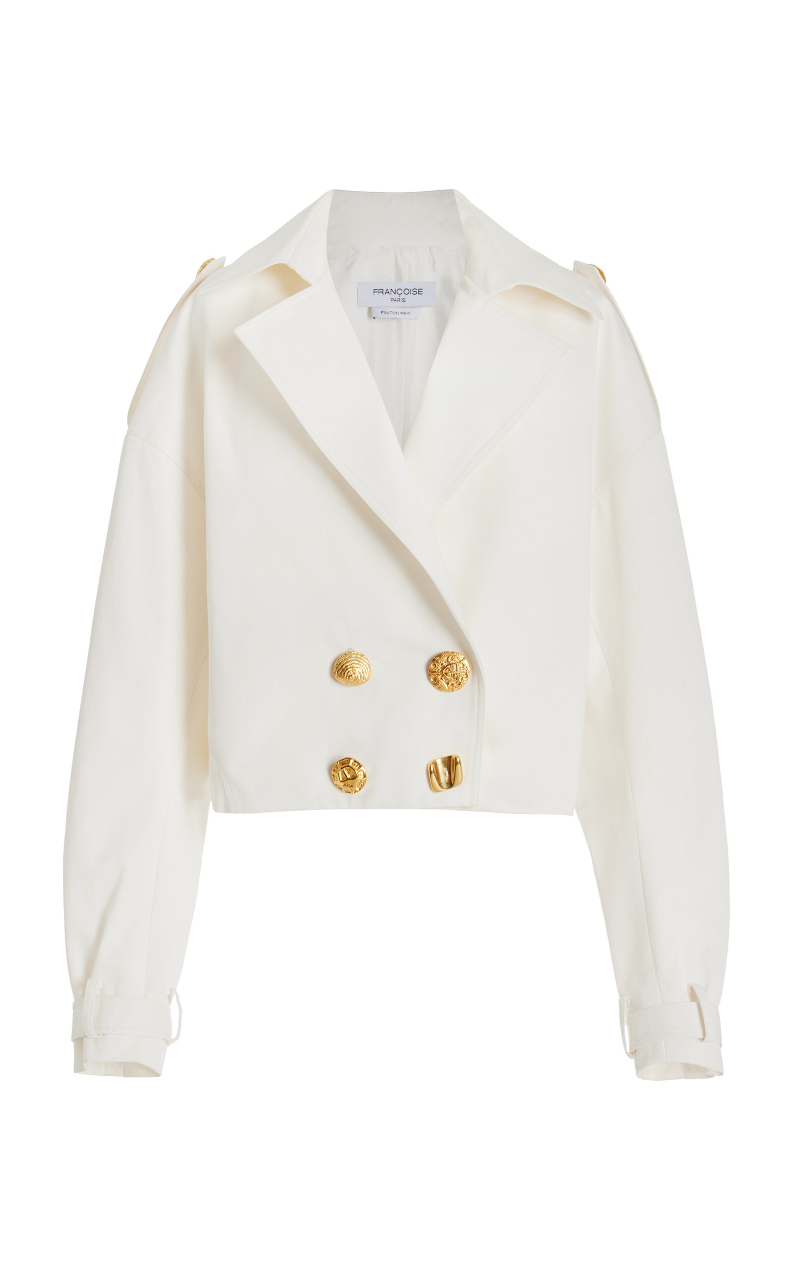 Exclusive Bijou Cotton Cropped Trench Coat