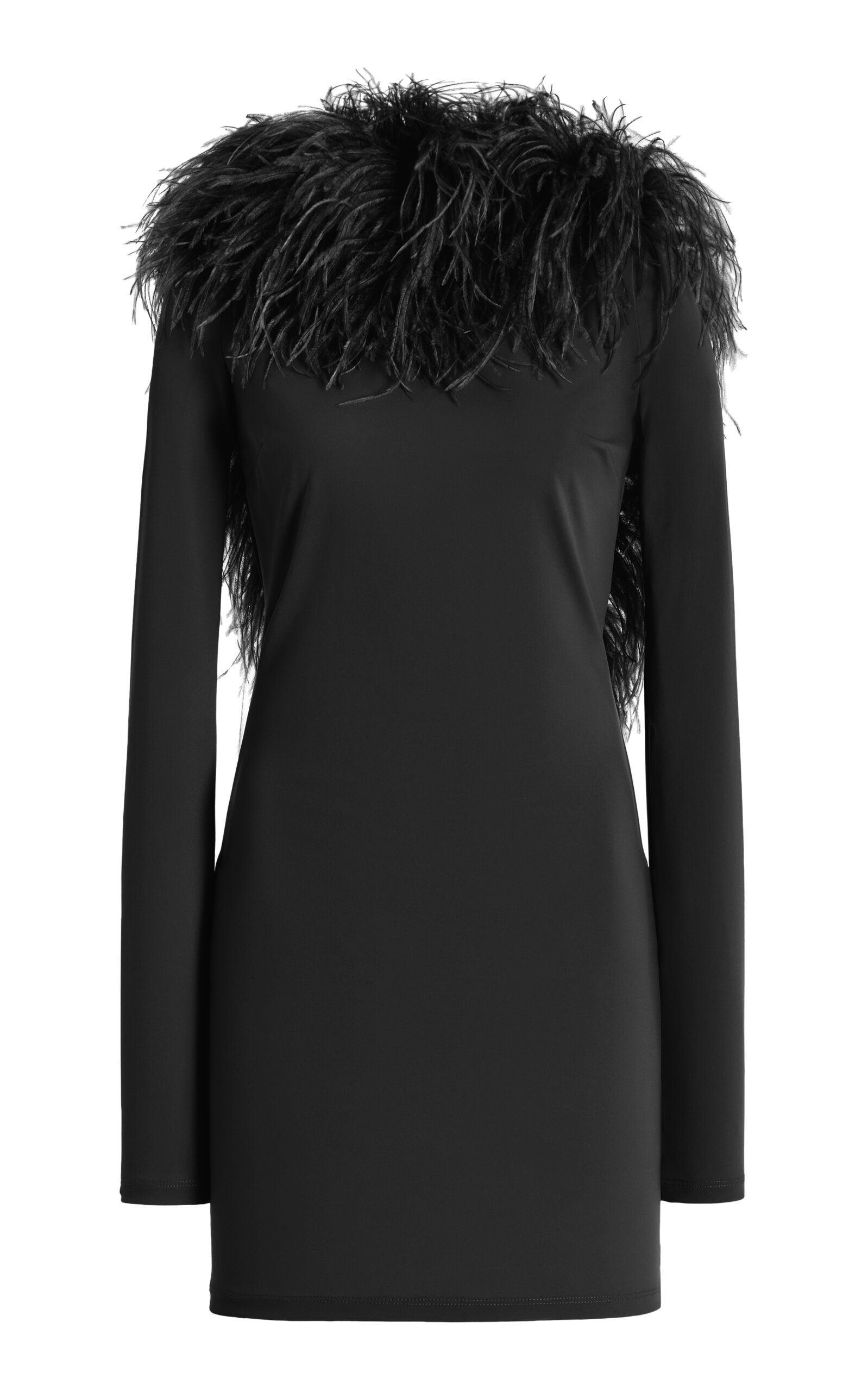 Exclusive Bonnie Feather Embellished Mini Dress