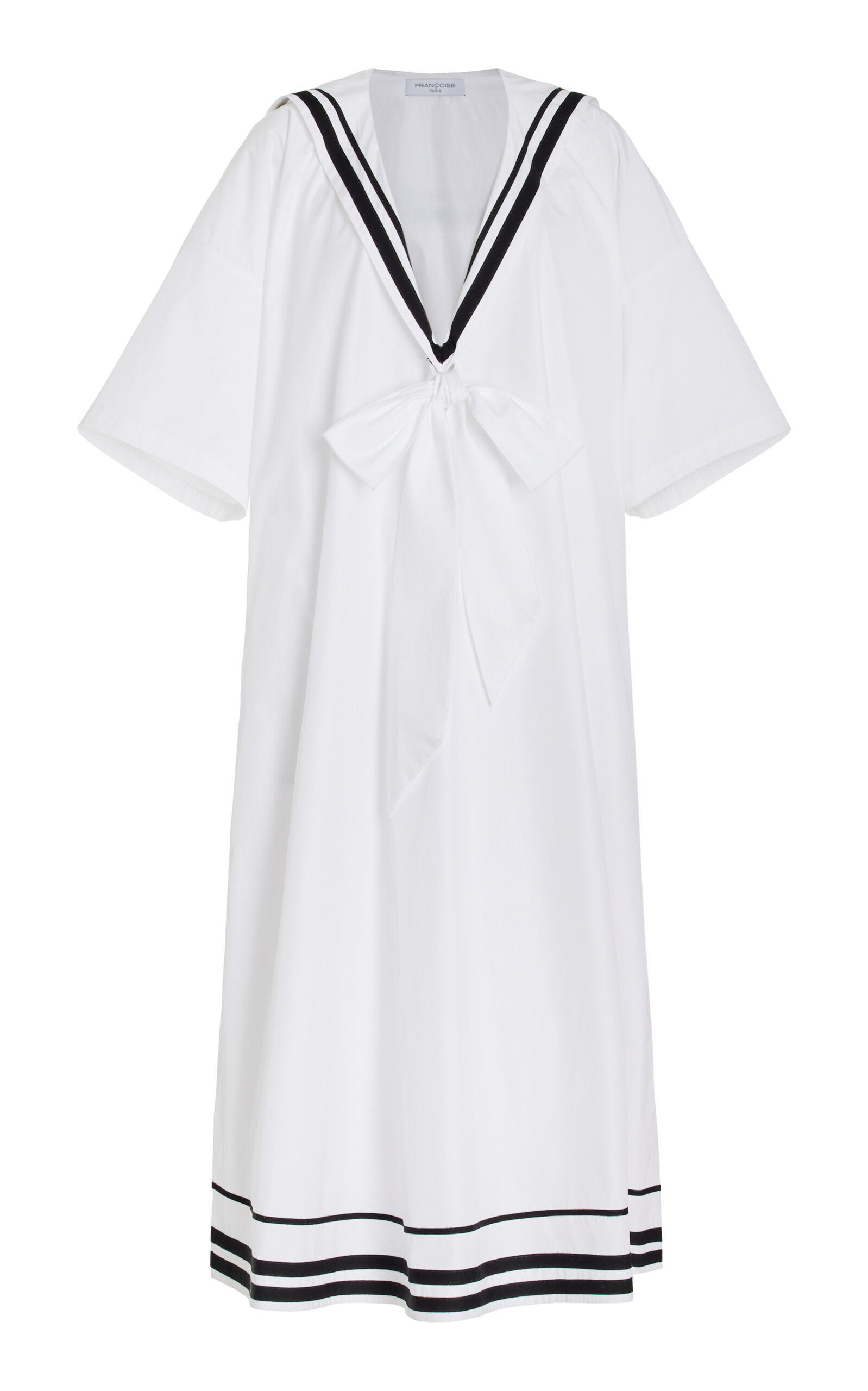 Exclusive Coco Tie-Front Cotton Sailor Dress